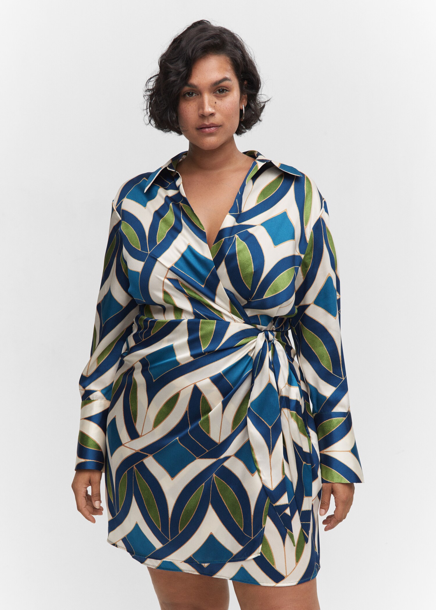 Vestido satinado estampado  - Detalle del artículo 5