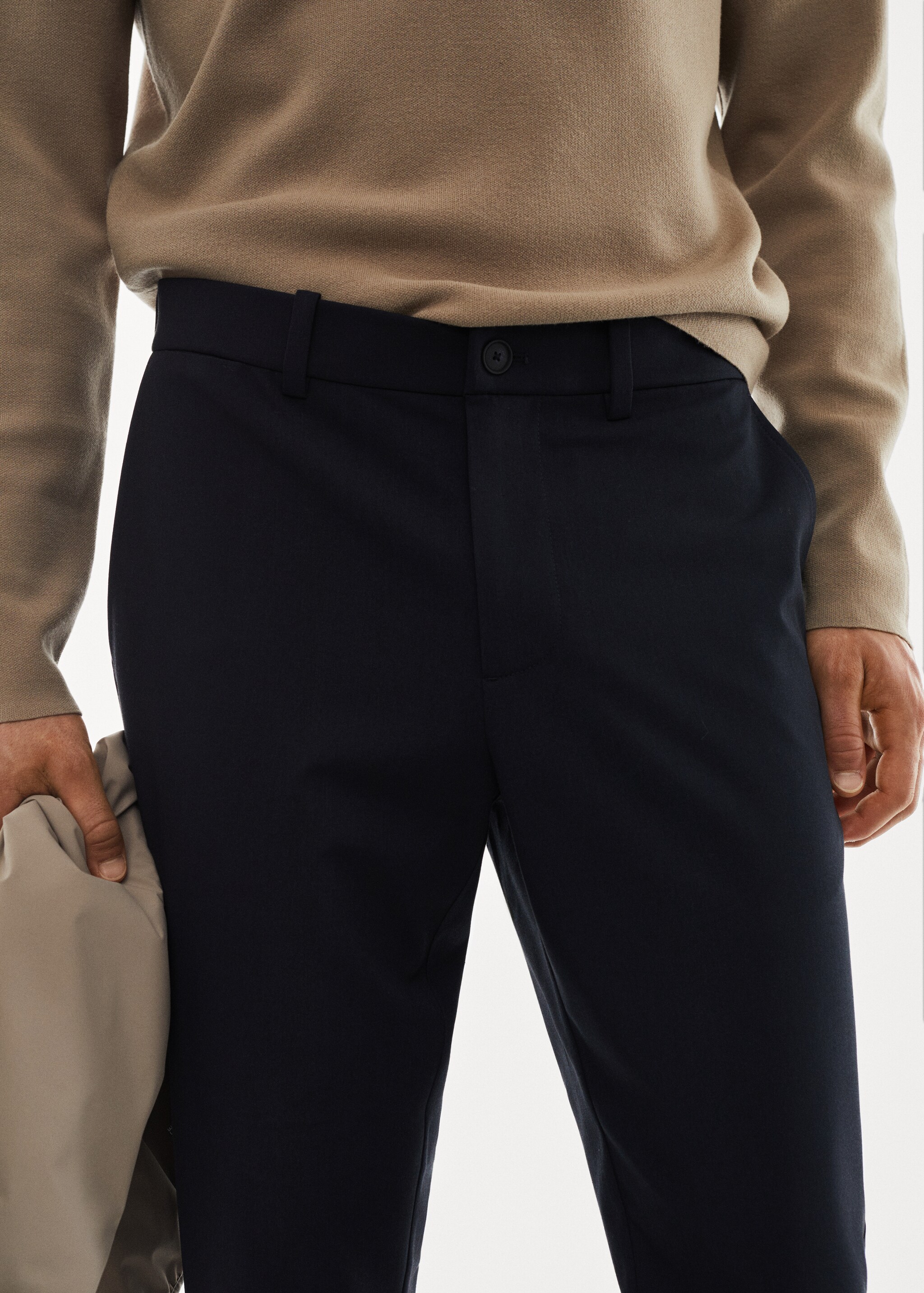 Slim fit stretch trousers - Pormenor do artigo 1