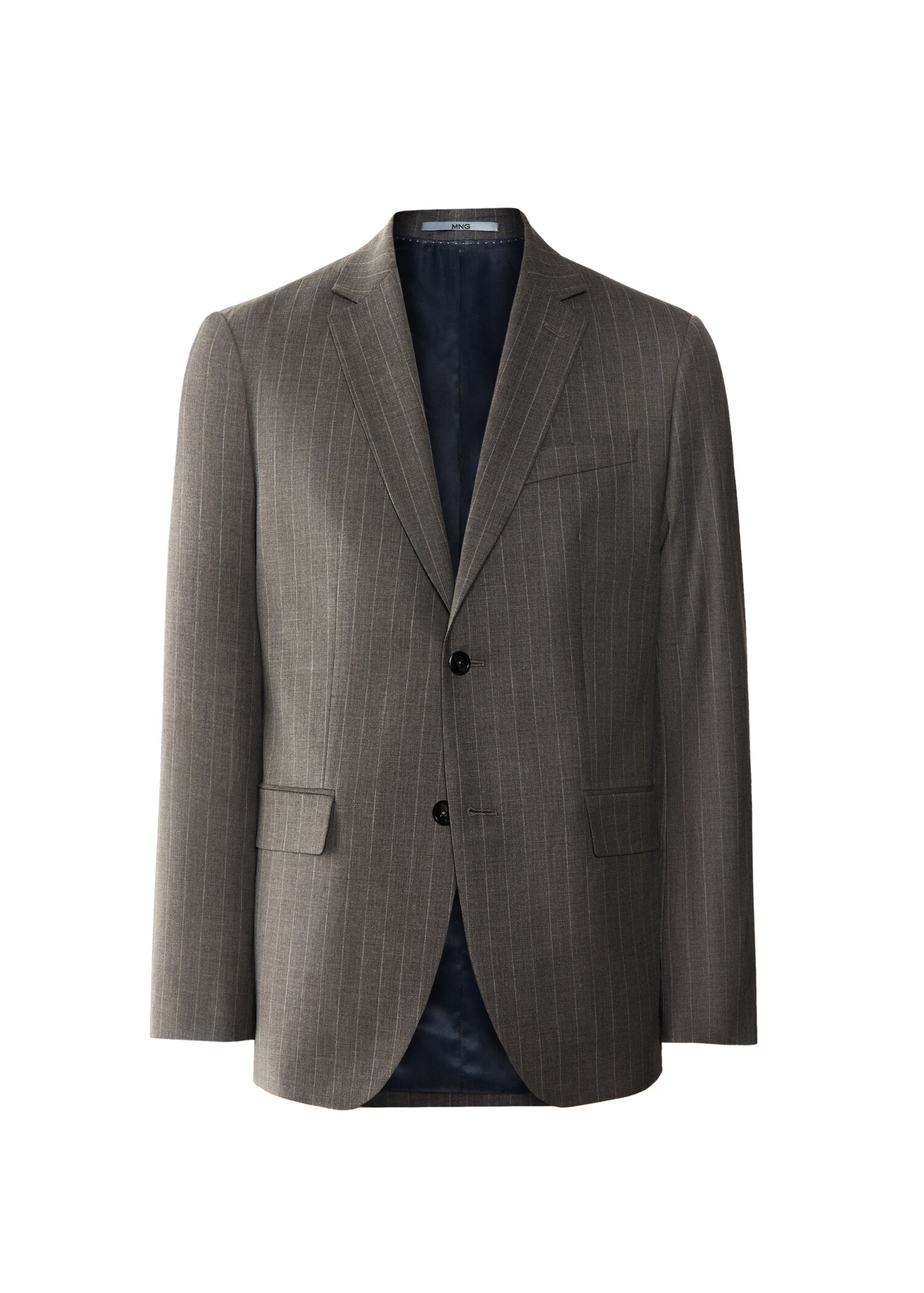 Dar kesim ince çizgili yün blazer ceket - Modelsiz ürün