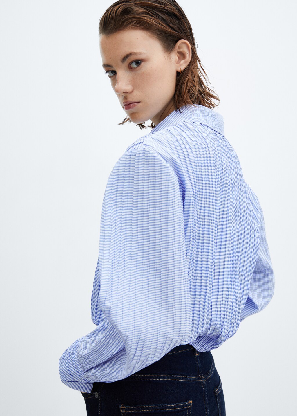 Striped textured shirt