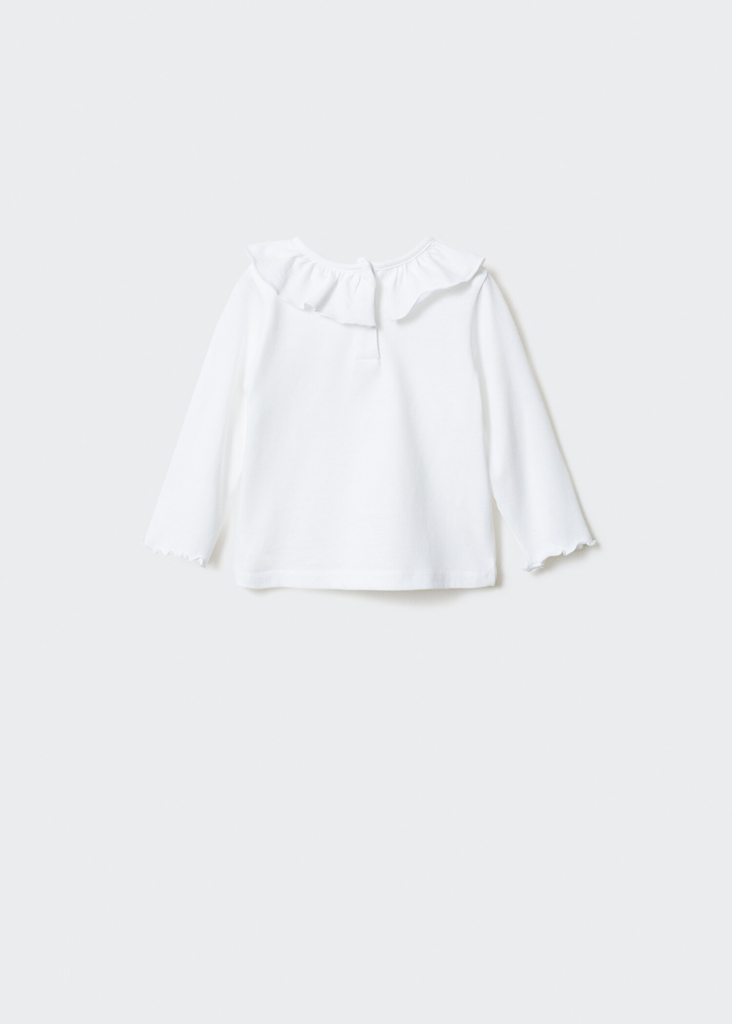 Long-sleeved t-shirt with ruffle - Reverse of the article