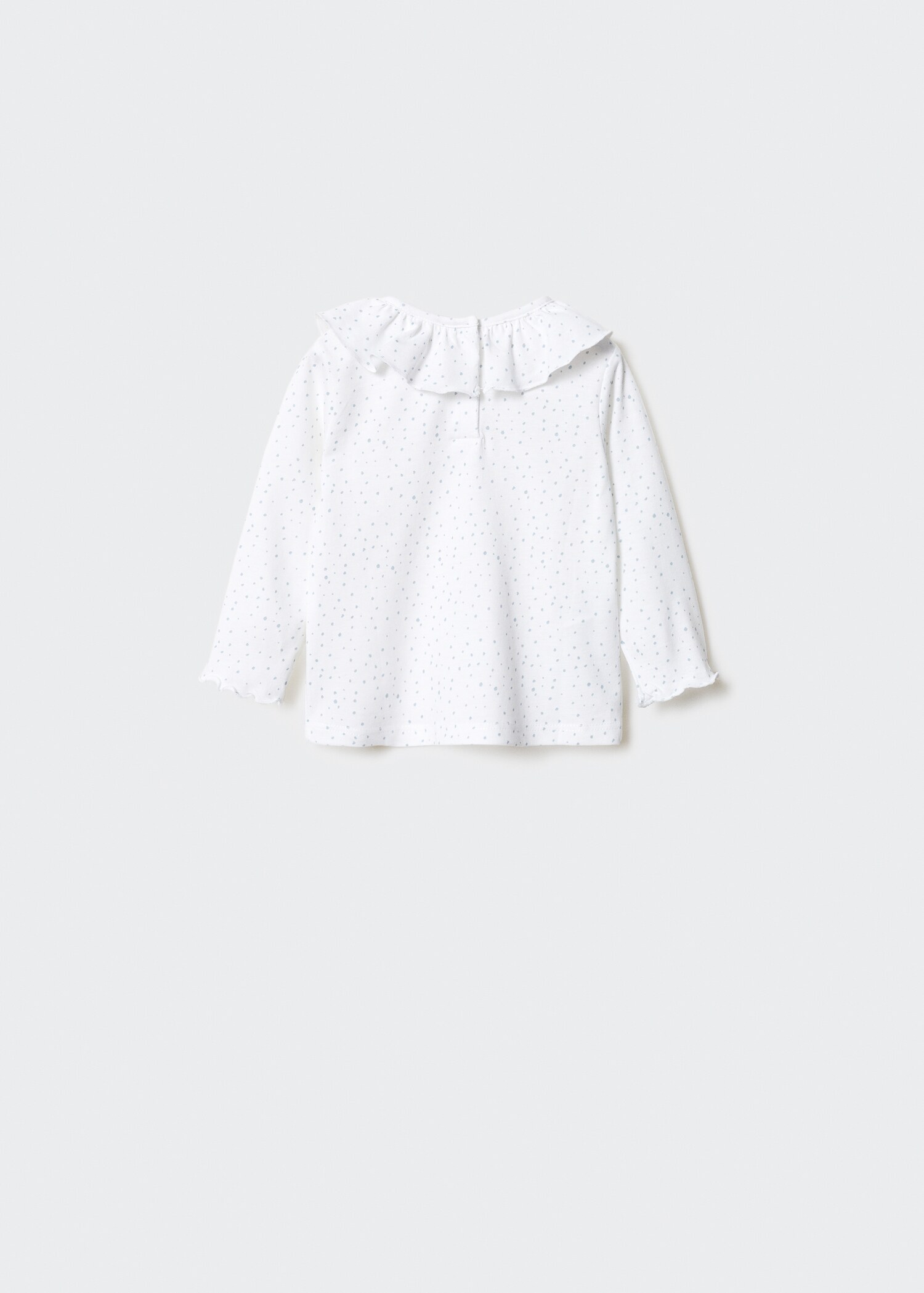 Long-sleeved t-shirt with ruffle - Reverse of the article