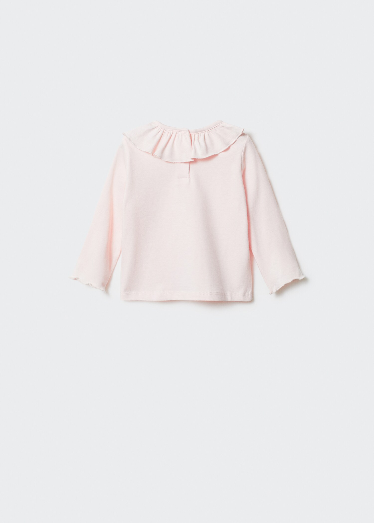 Long-sleeved t-shirt with ruffle - Reverse of the article