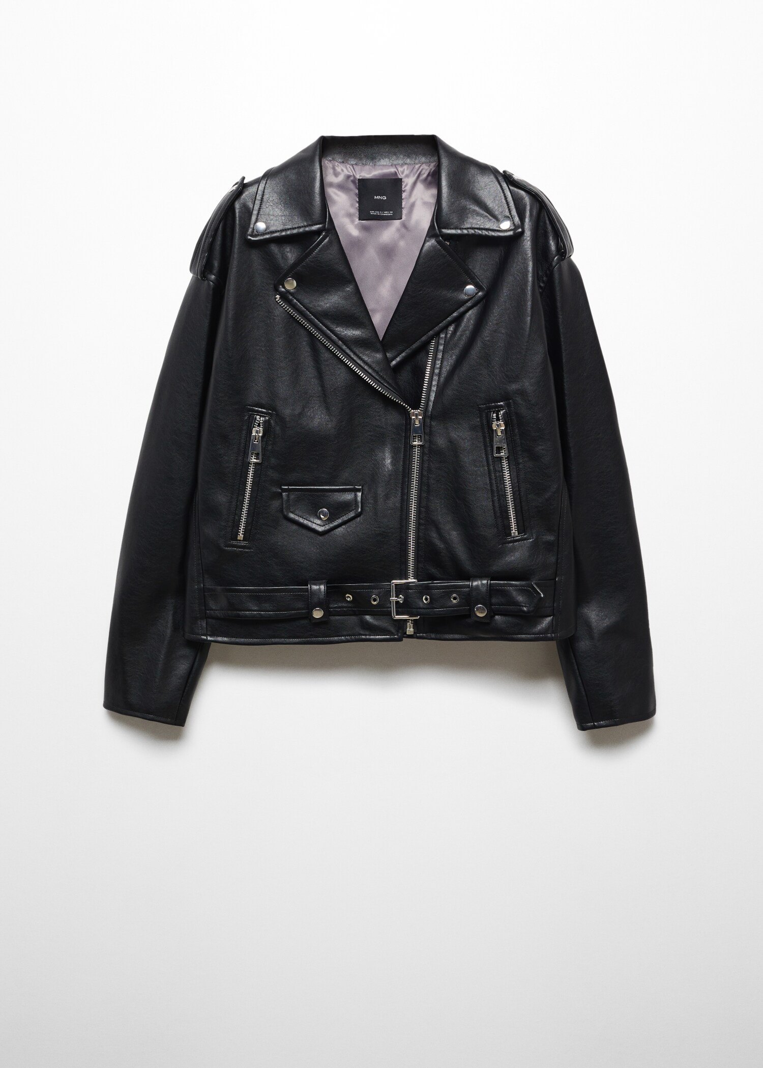 Oversized leather-effect jacket - Article without model