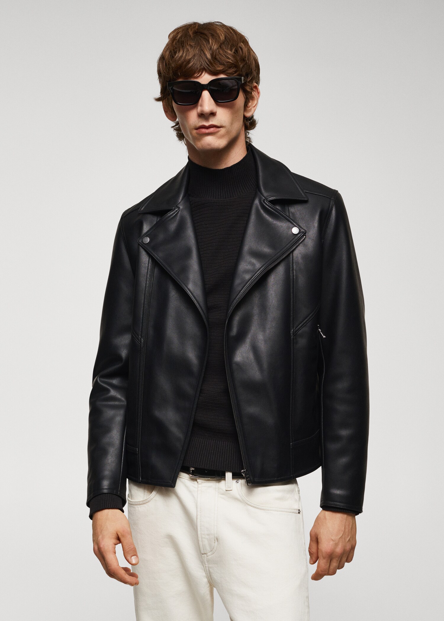 Chaqueta perfecto efecto piel  - Plano medio