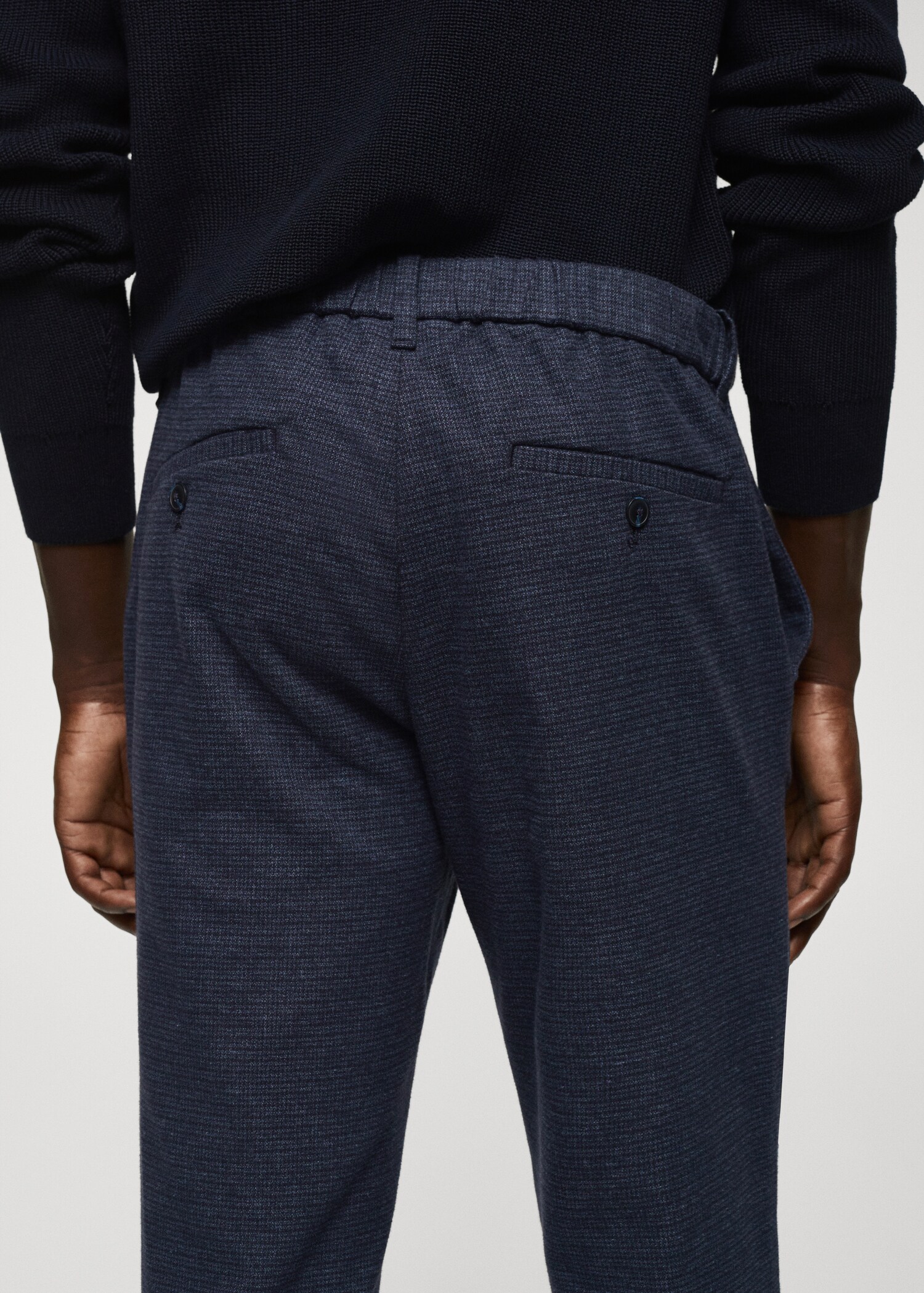 Pantalón slim fit algodón micro pata de gallo - Detalle del artículo 4