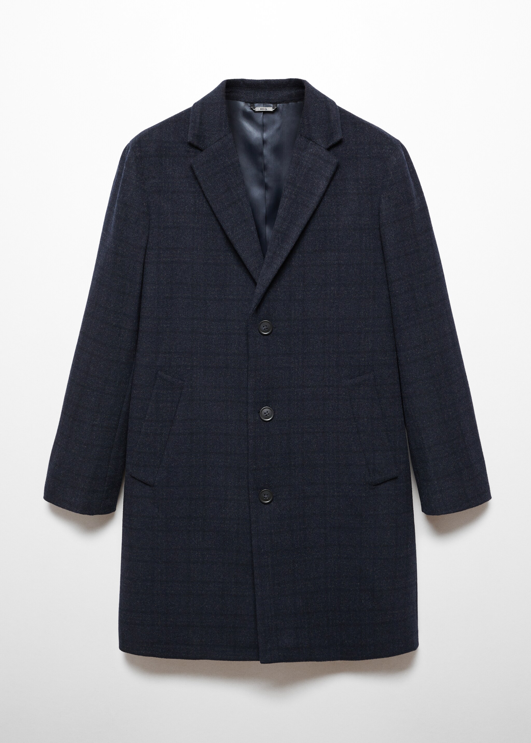 Checked recycled wool coat - Article without model