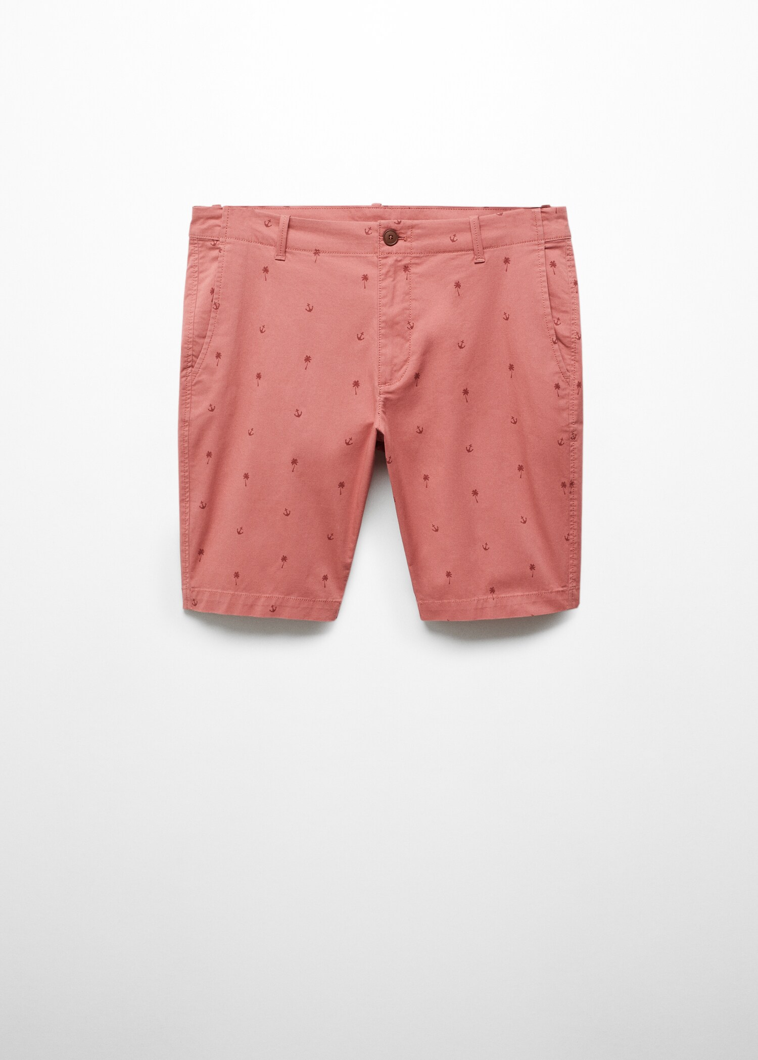 Bermuda slim-fit coton micro-imprimé - Article sans modèle