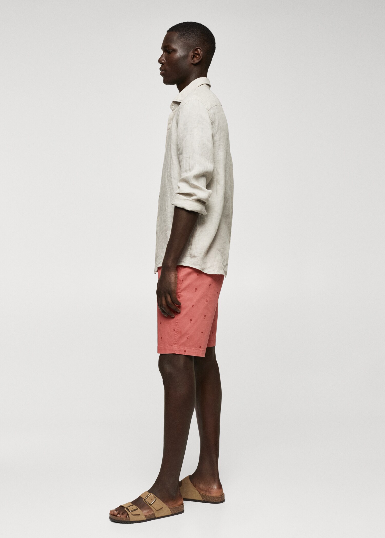 Bermuda slim-fit coton micro-imprimé - Détail de l'article 2