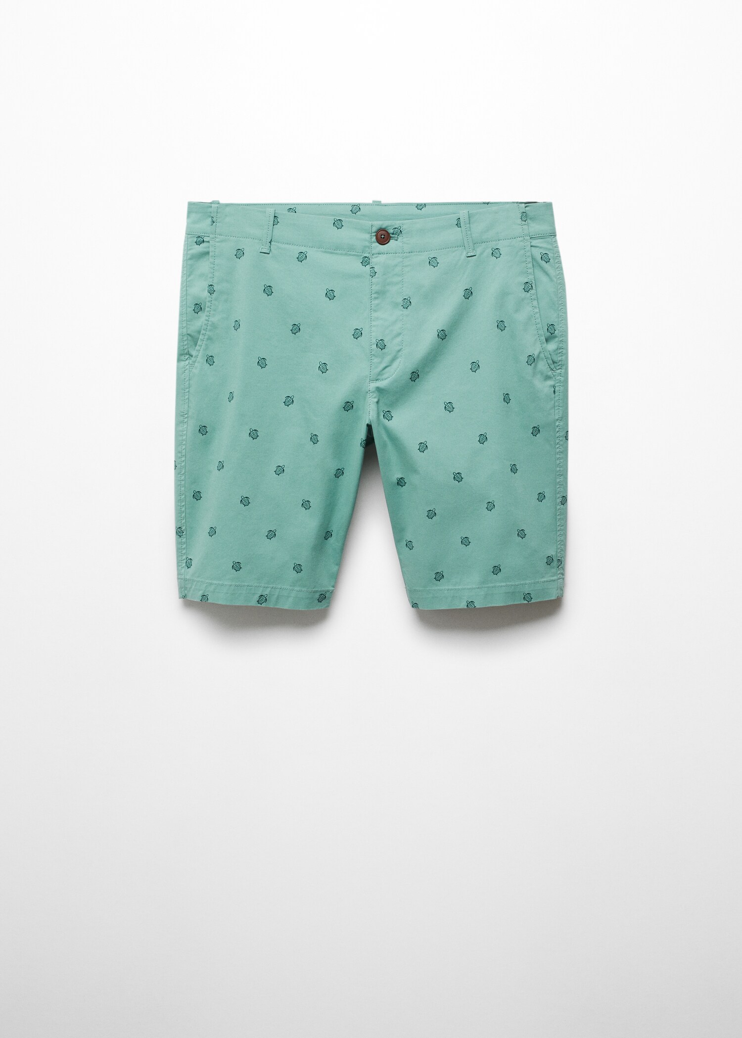 Bermuda slim-fit cotone micro-stampa - Articolo senza modello