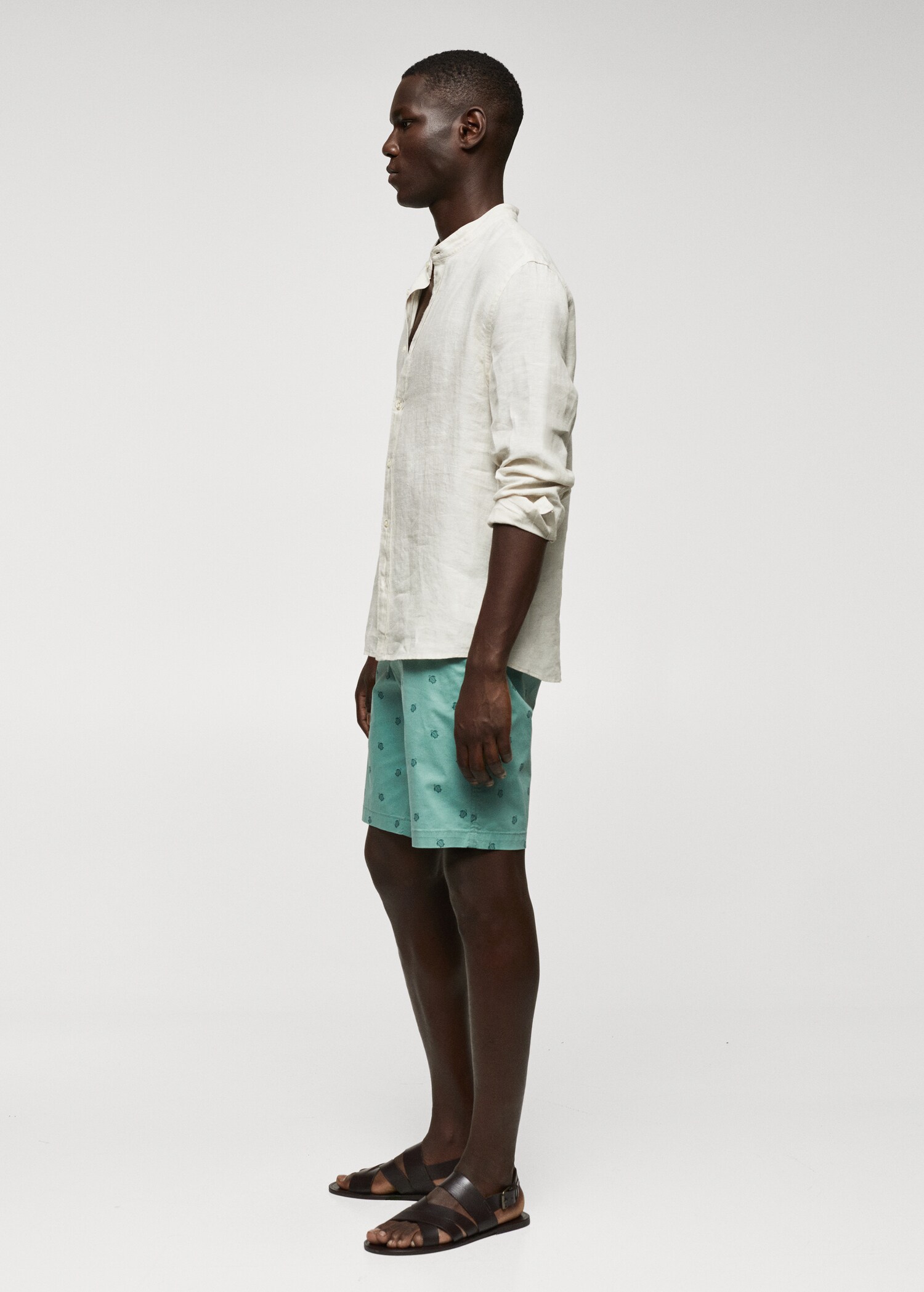 Bermuda slim-fit cotone micro-stampa - Dettaglio dell'articolo 2