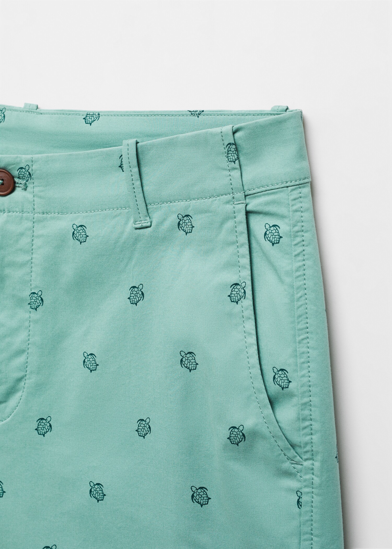 Bermuda slim-fit cotone micro-stampa - Dettaglio dell'articolo 8