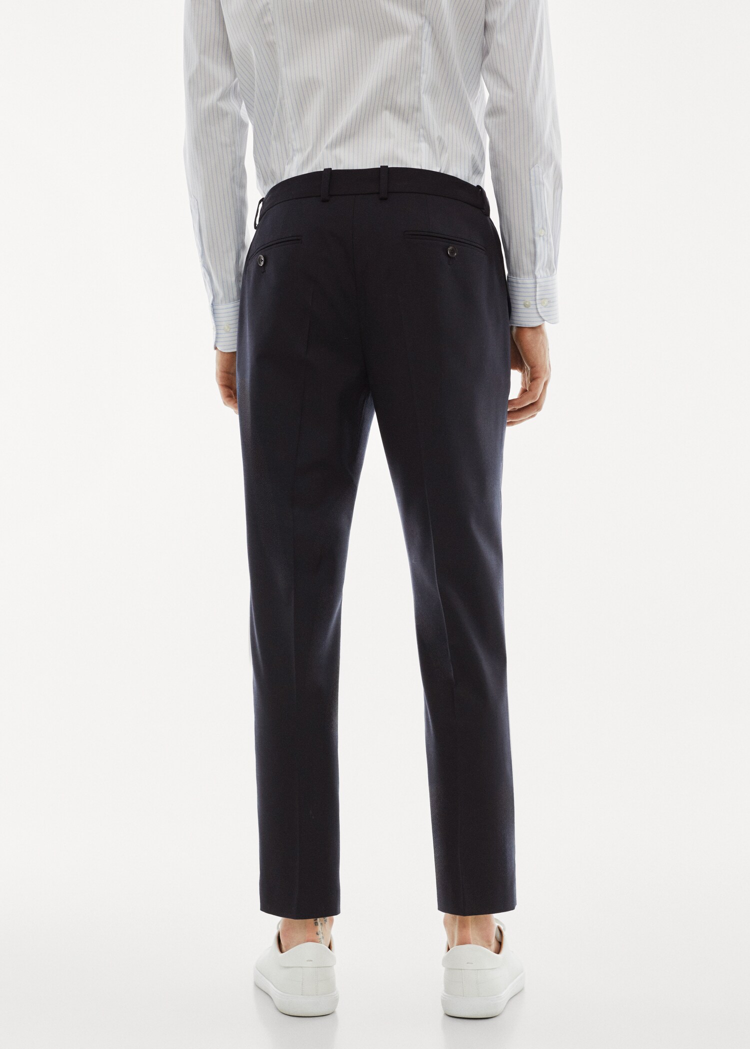 Pantalón traje lana virgen comfort strech - Reverso del artículo