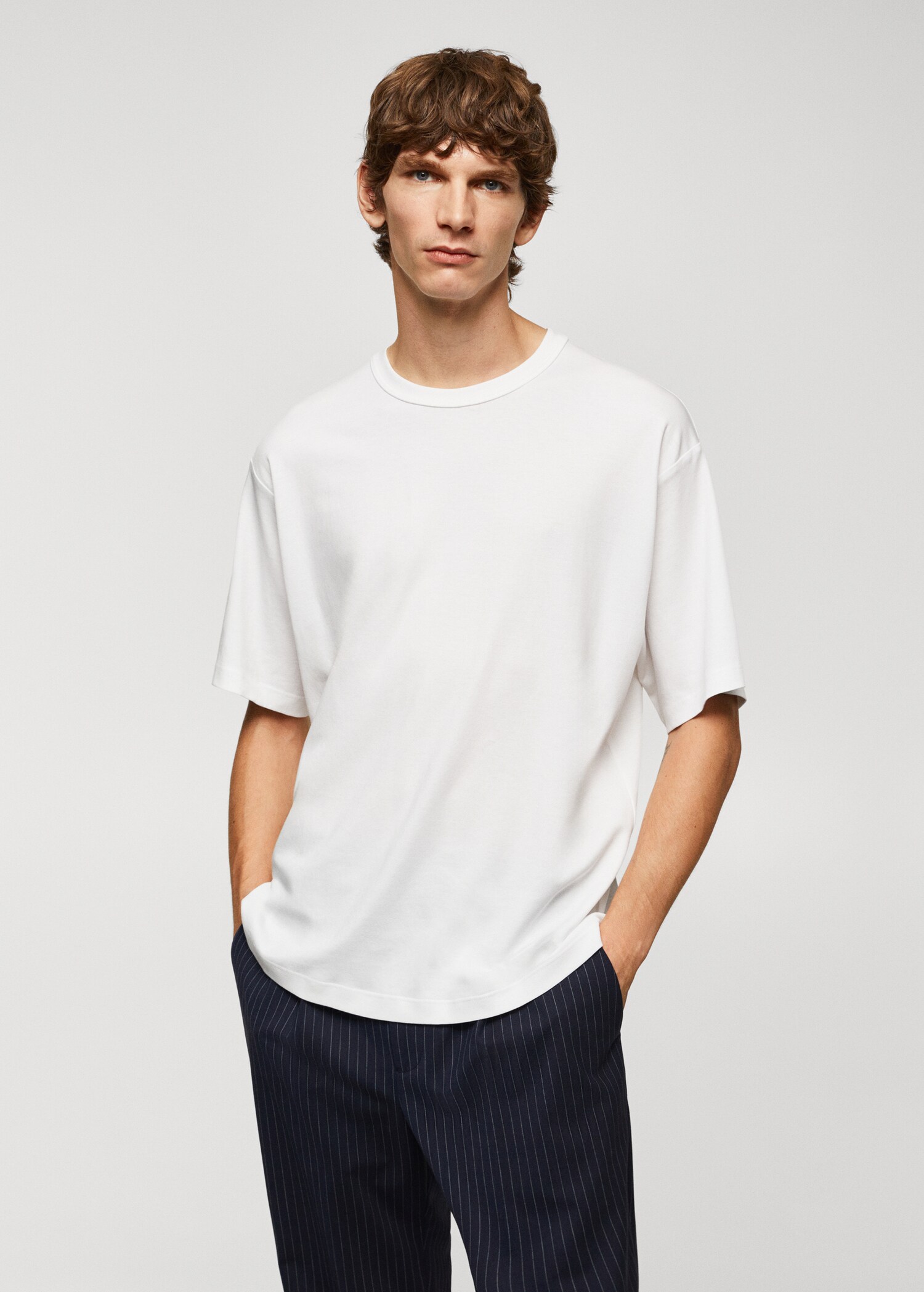 Camiseta 100% algodón relaxed fit - Plano medio