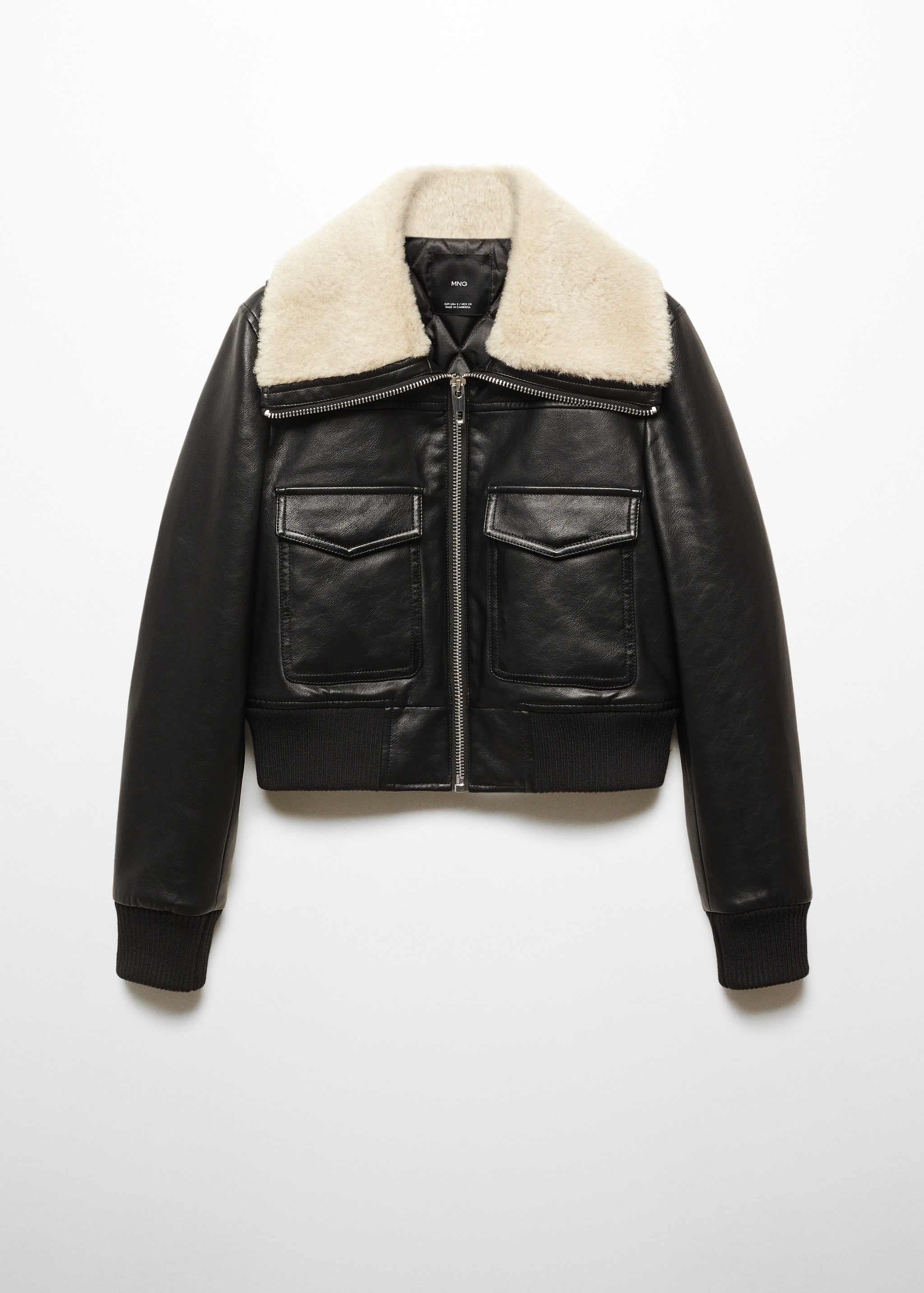 Shearling-lined bomber jacket - Article without model