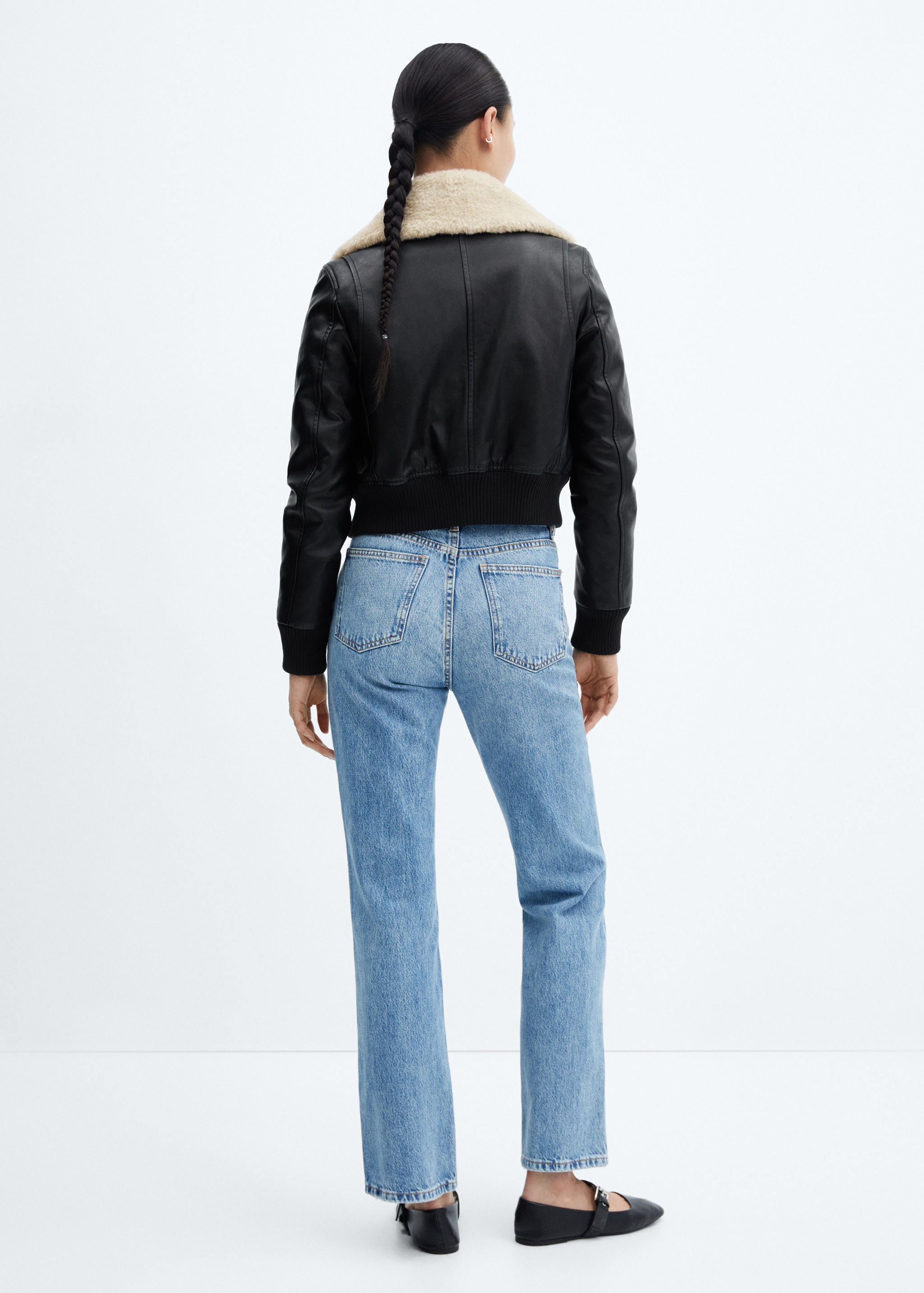 Shearling-lined bomber jacket - Reverse of the article