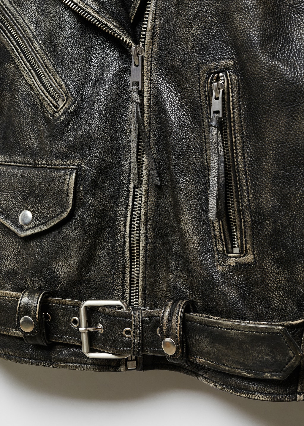 Leather biker oversize jacket - Women | MANGO Kosovo Leather biker oversize jacket - Women | MANGO Kosovo