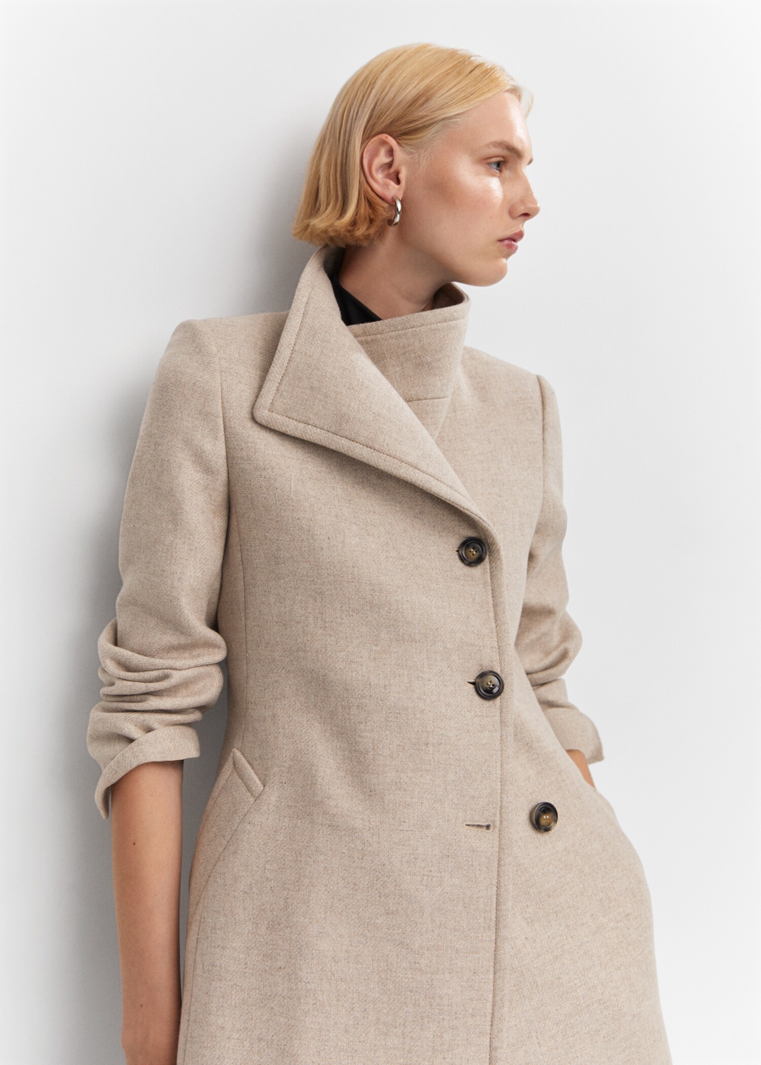 Manteau laine Manteco ceinture - Détail de l'article 1