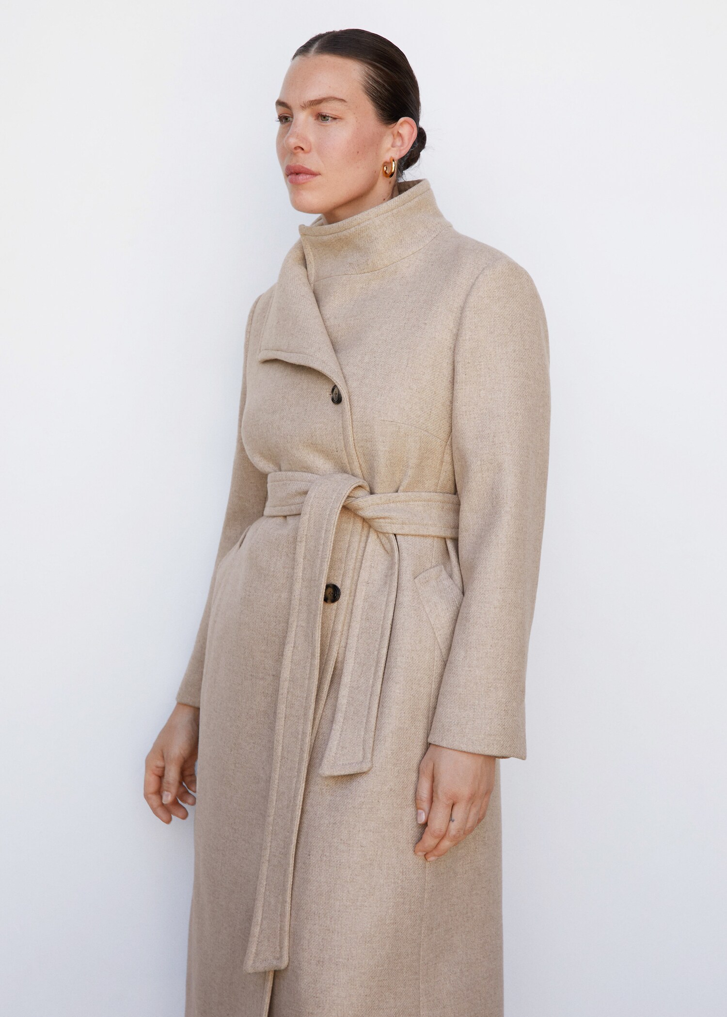 Manteau laine Manteco ceinture - Détail de l'article 5