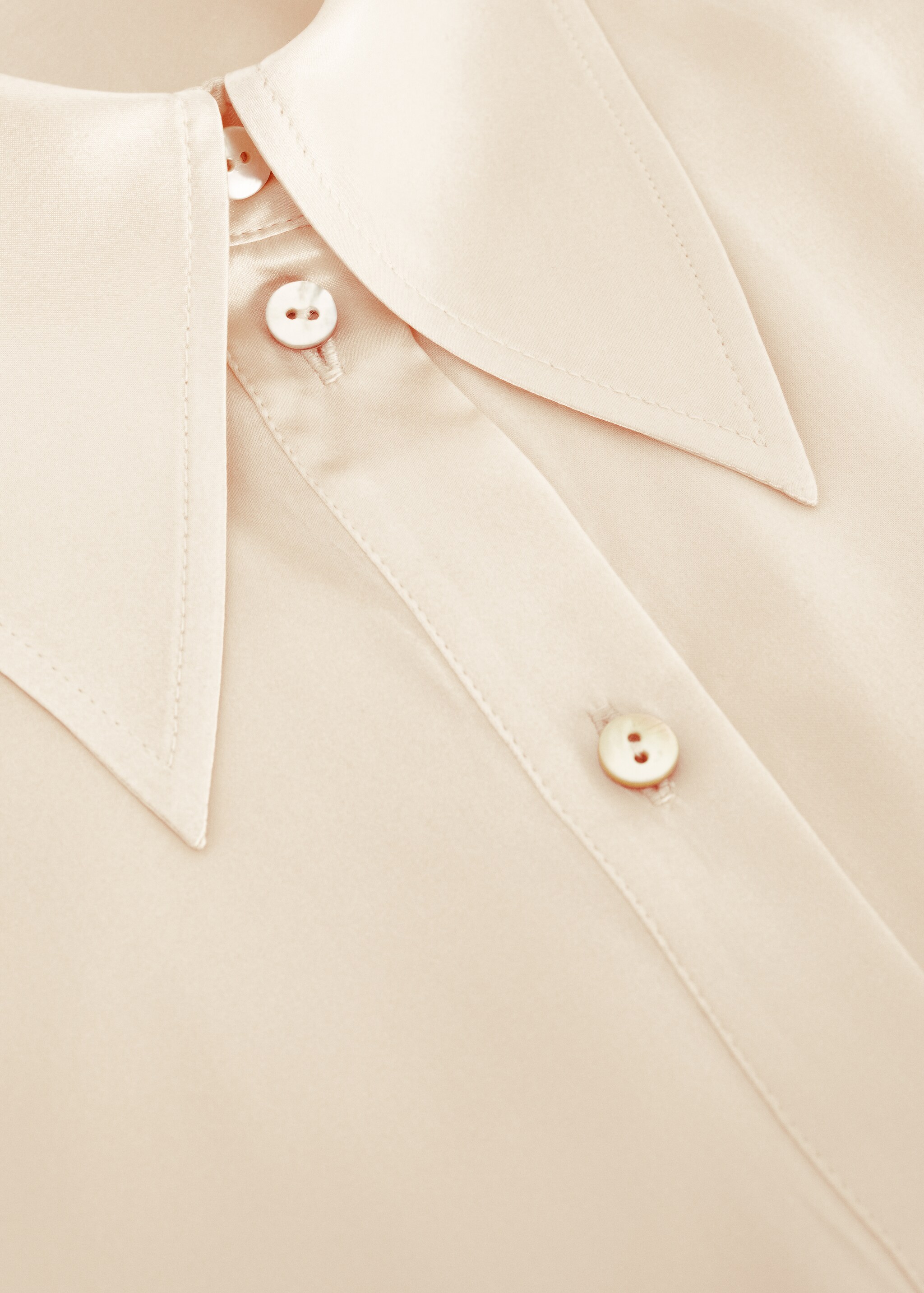 Silk shirt with side drape - Details of the article 8