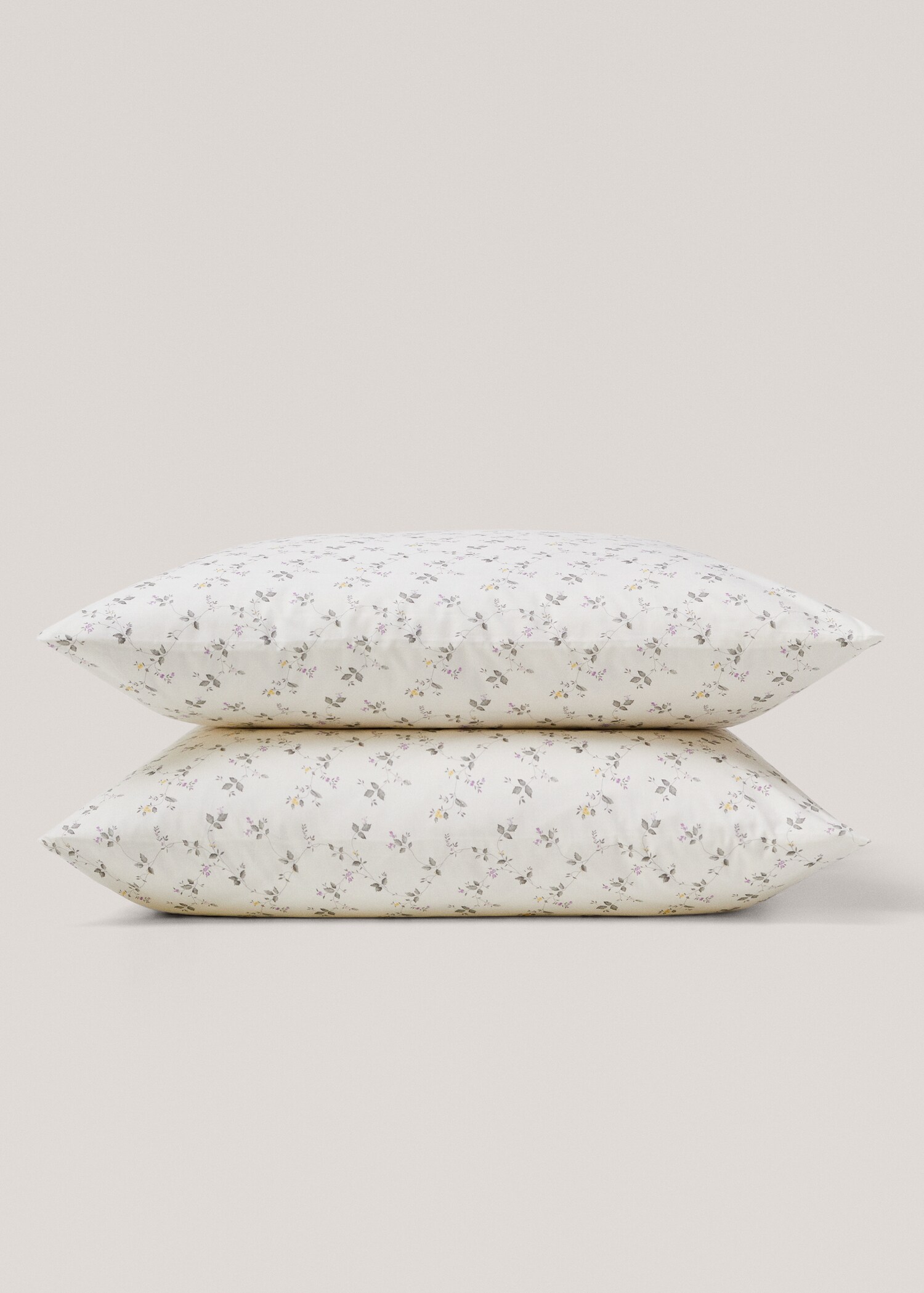 Housse de coussin en imprimé fleuri 60x60 cm (Lot de 2) - Détail de l'article 1