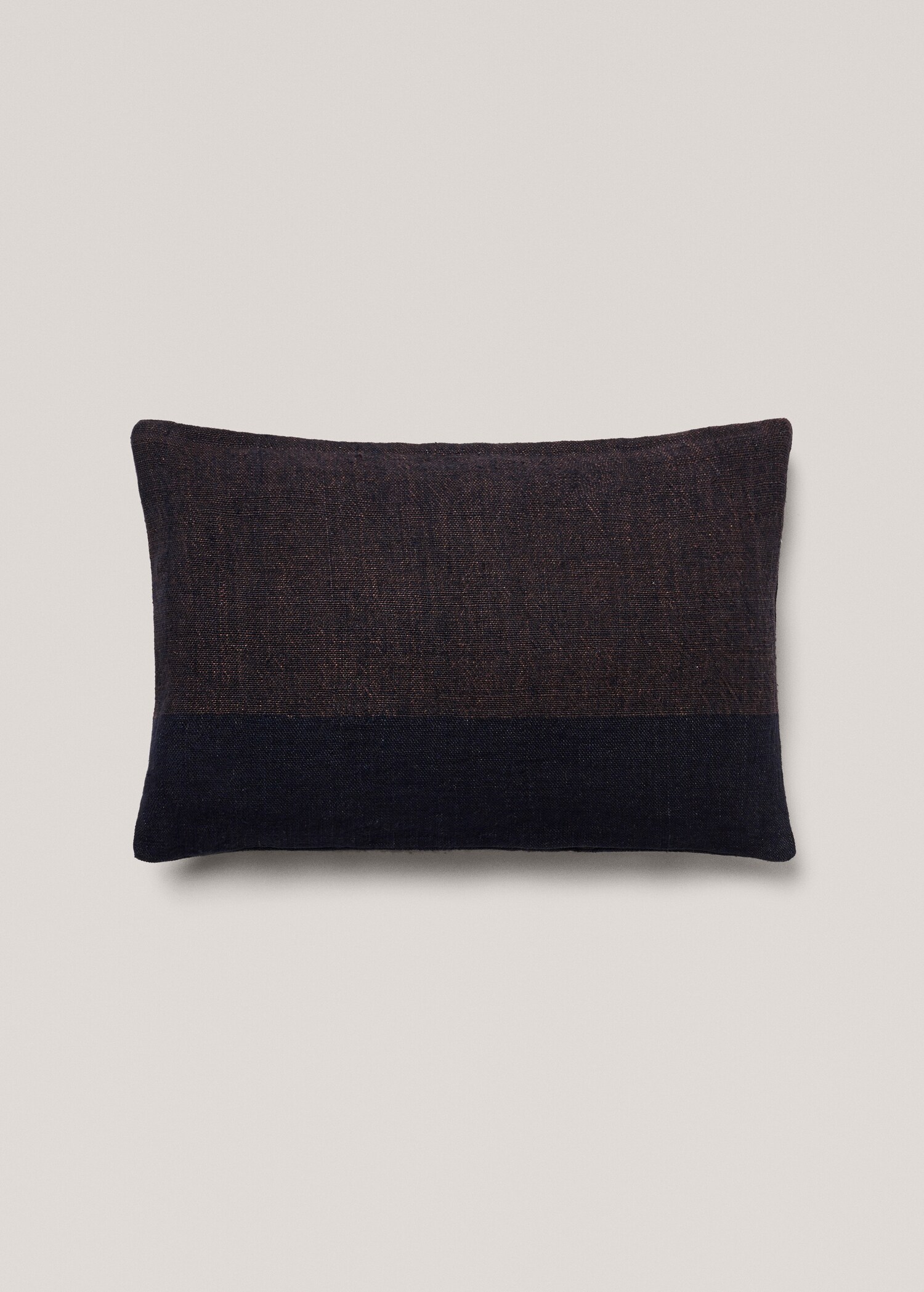 Housse de coussin contrastée lin 40x60 cm - Article sans modèle