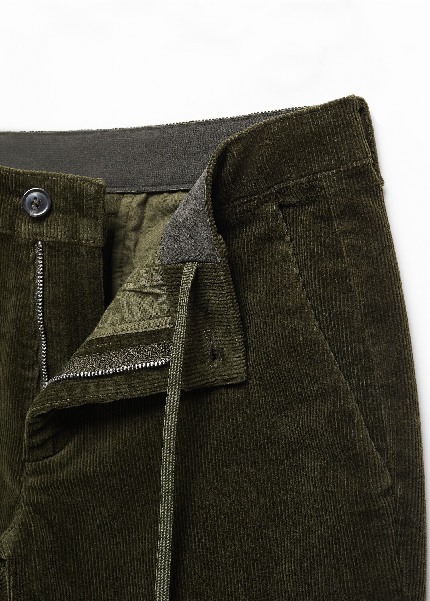Corduroy slim fit crop pants - Details of the article 8