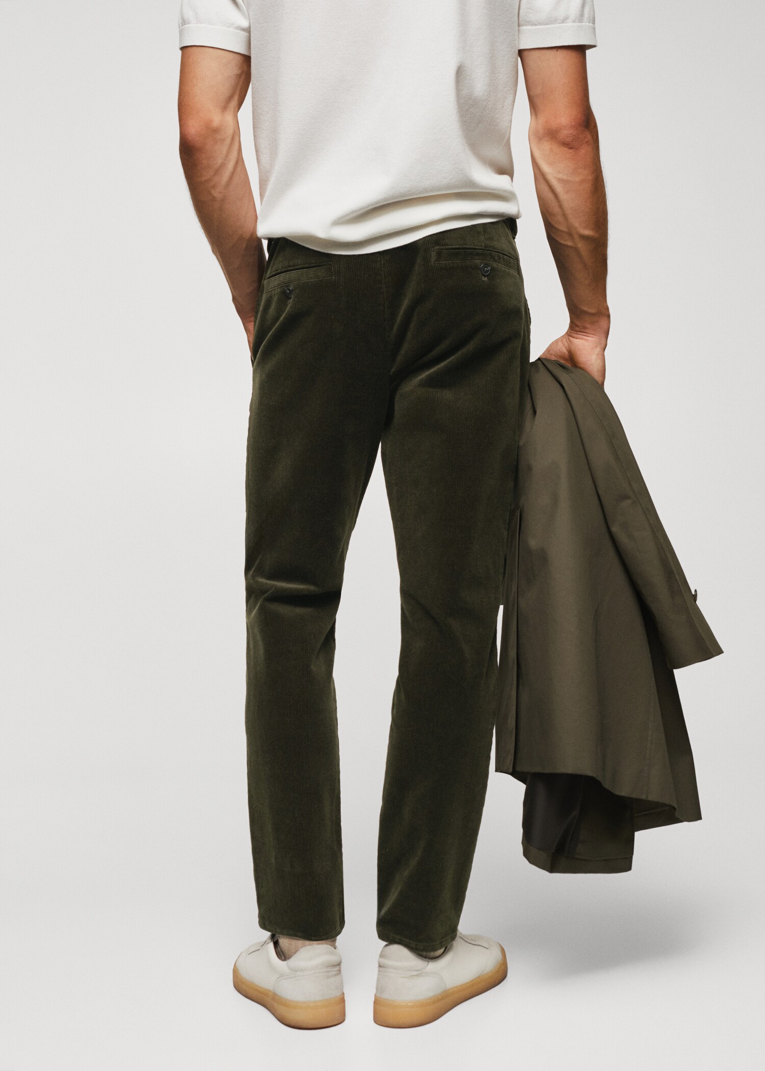 Corduroy slim fit crop pants - Reverse of the article