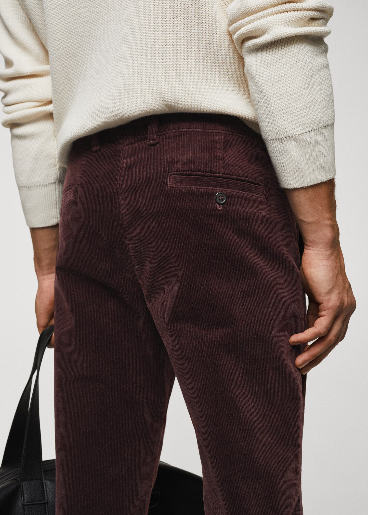 Corduroy slim fit crop pants - Details of the article 6