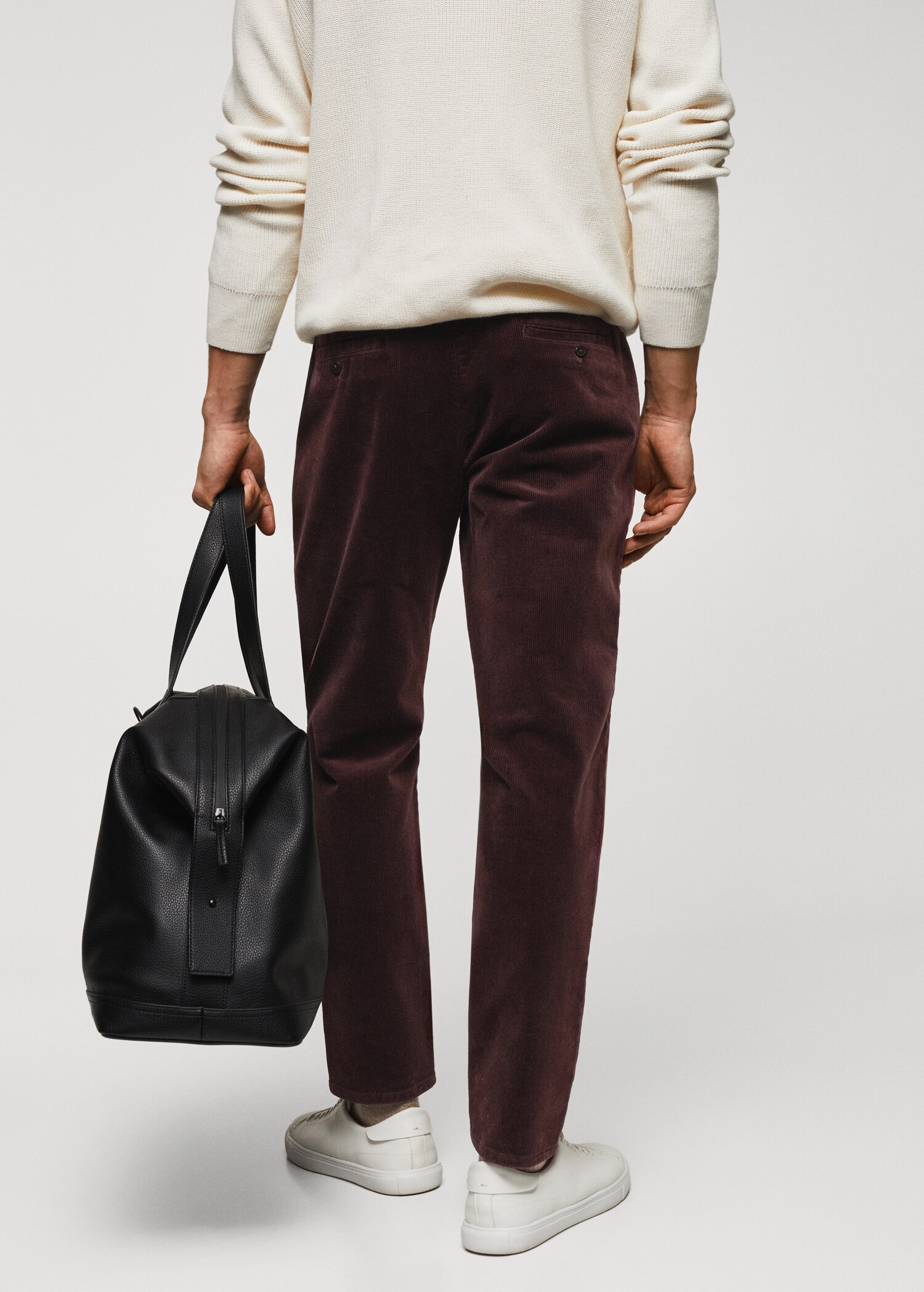 Corduroy slim fit crop pants - Reverse of the article