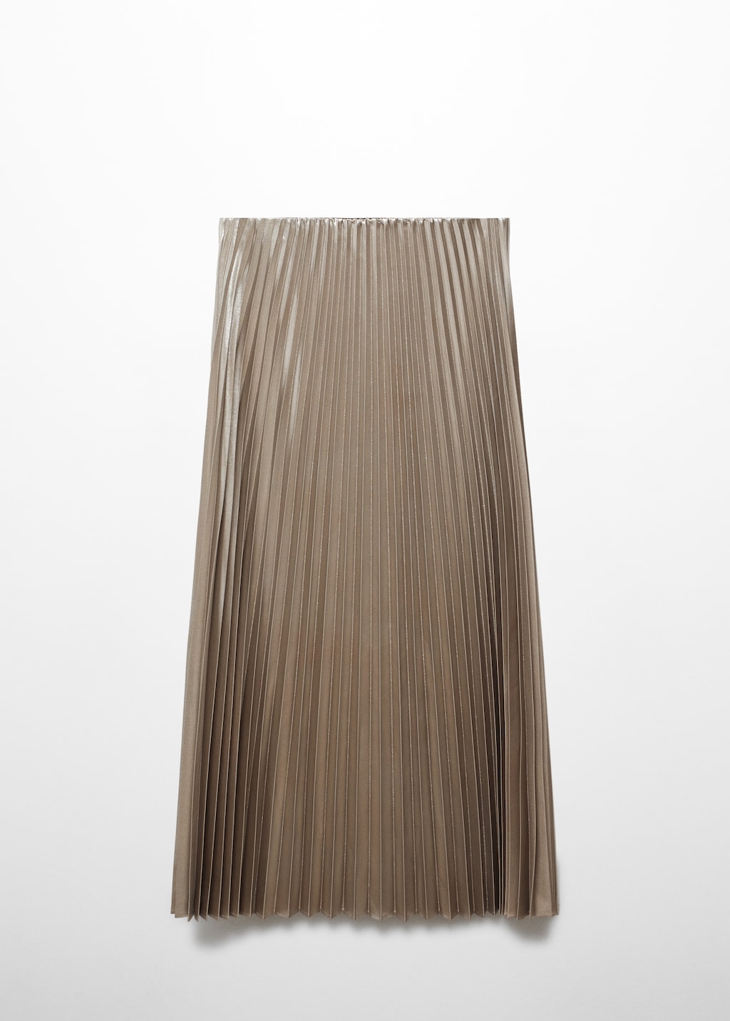 Metallic pleated skirt mango 2025