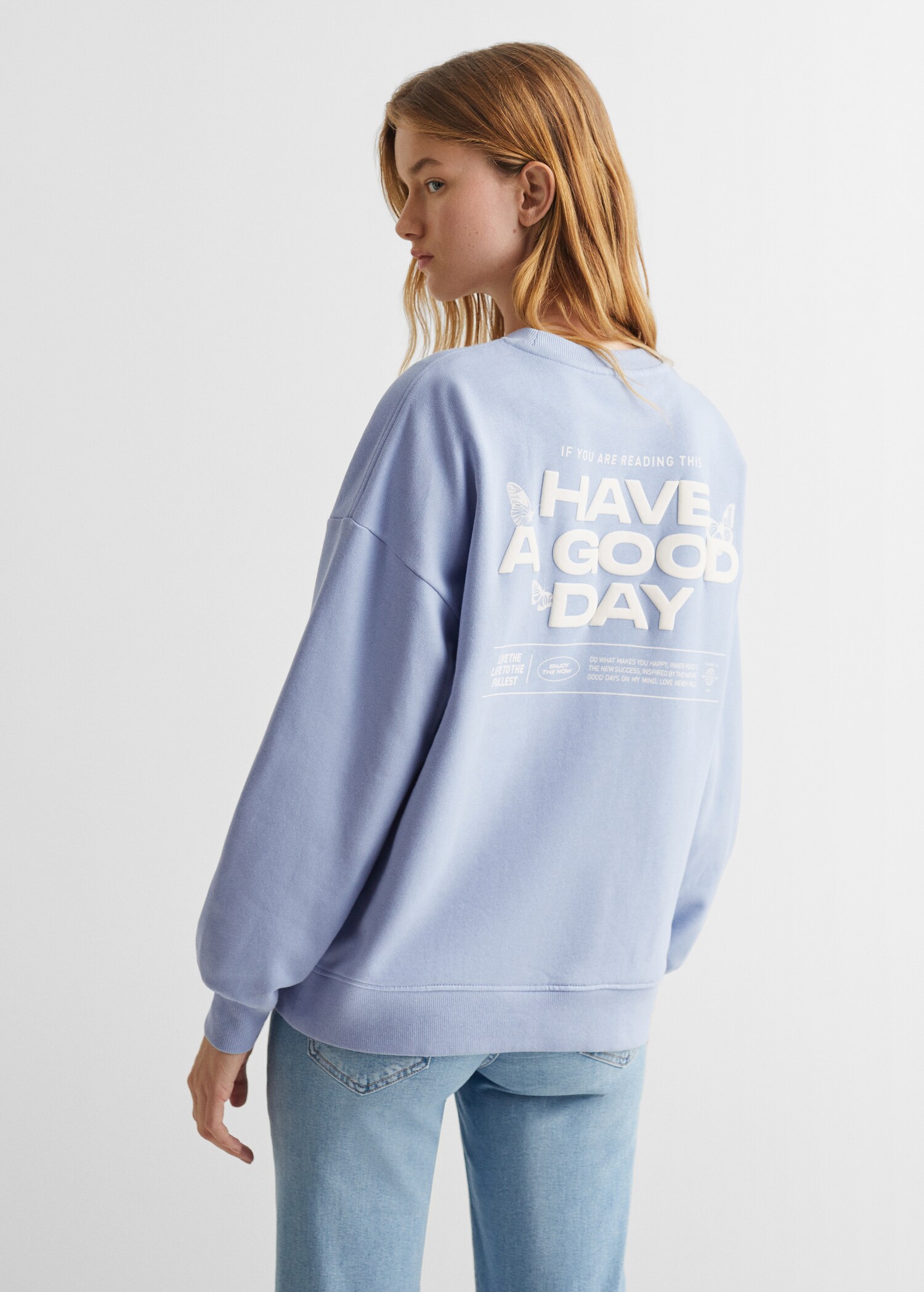 Sudadera mensaje estampado - Reverso del artículo