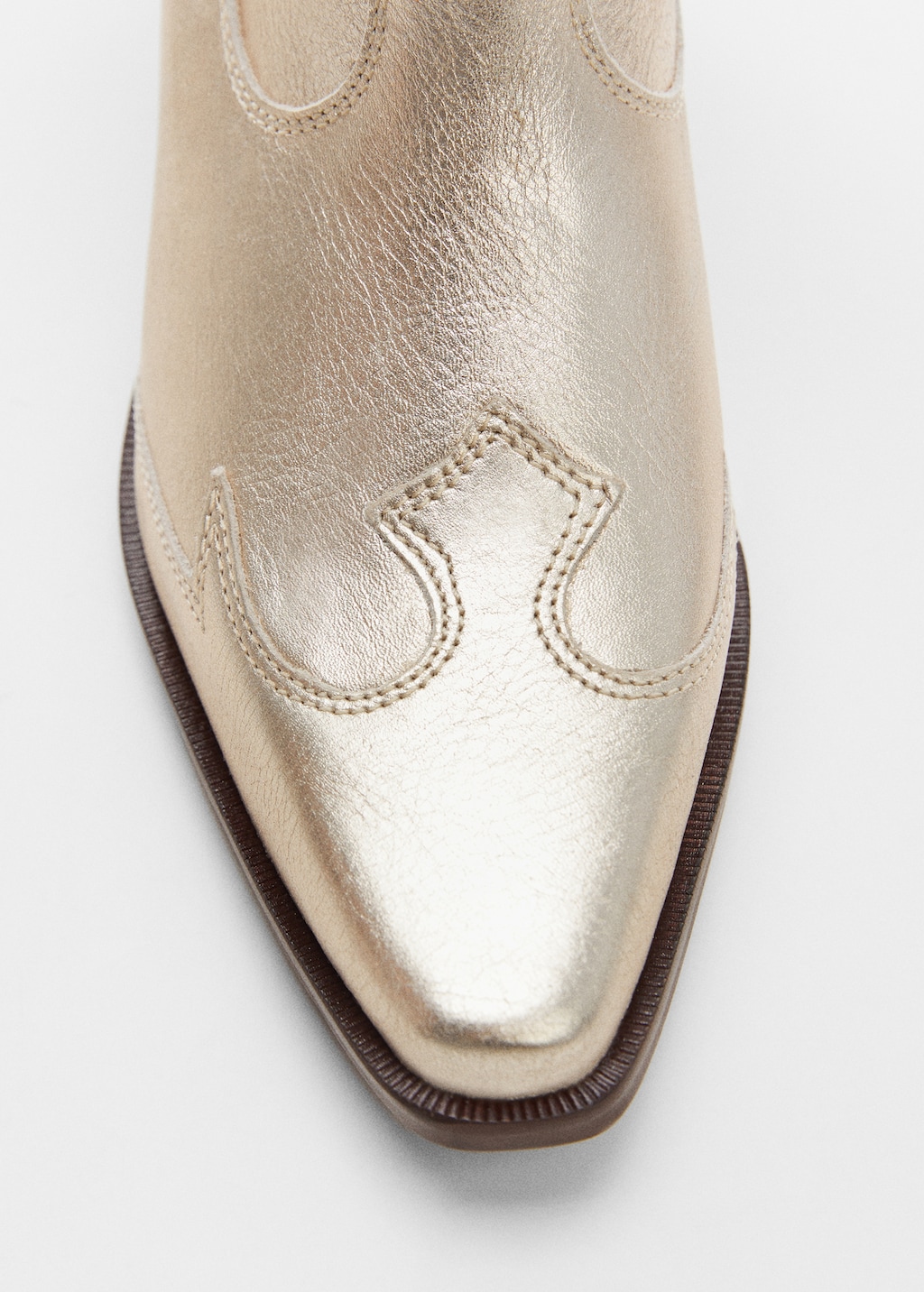 Leather cowboy ankle boots mango hot sale
