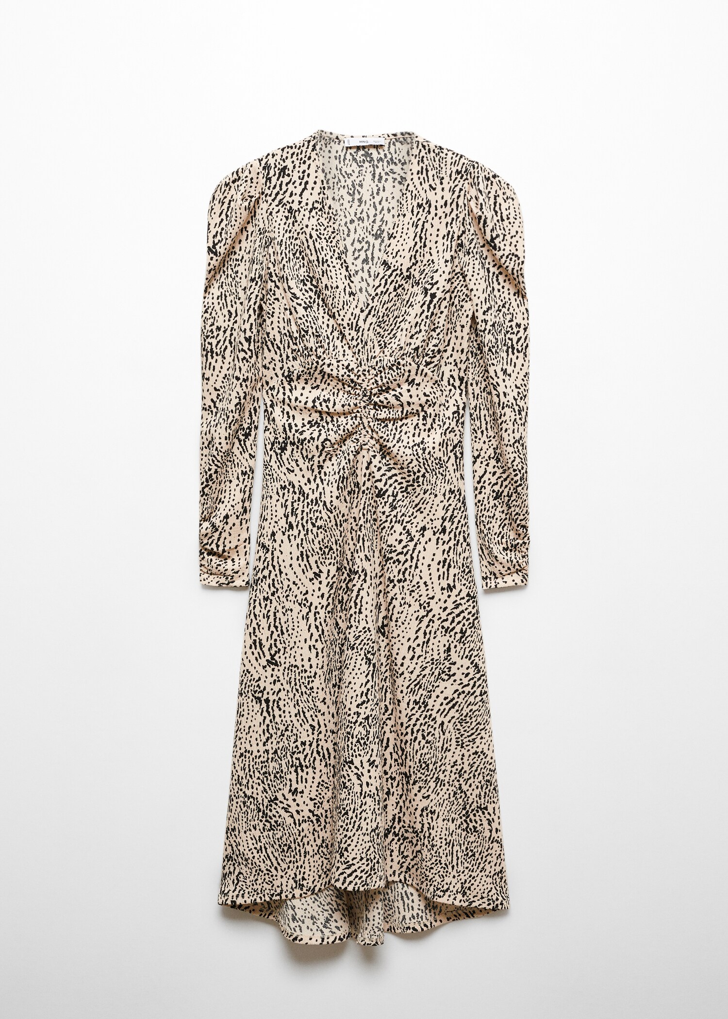 Vestido escote pico fruncido - Artículo sin modelo
