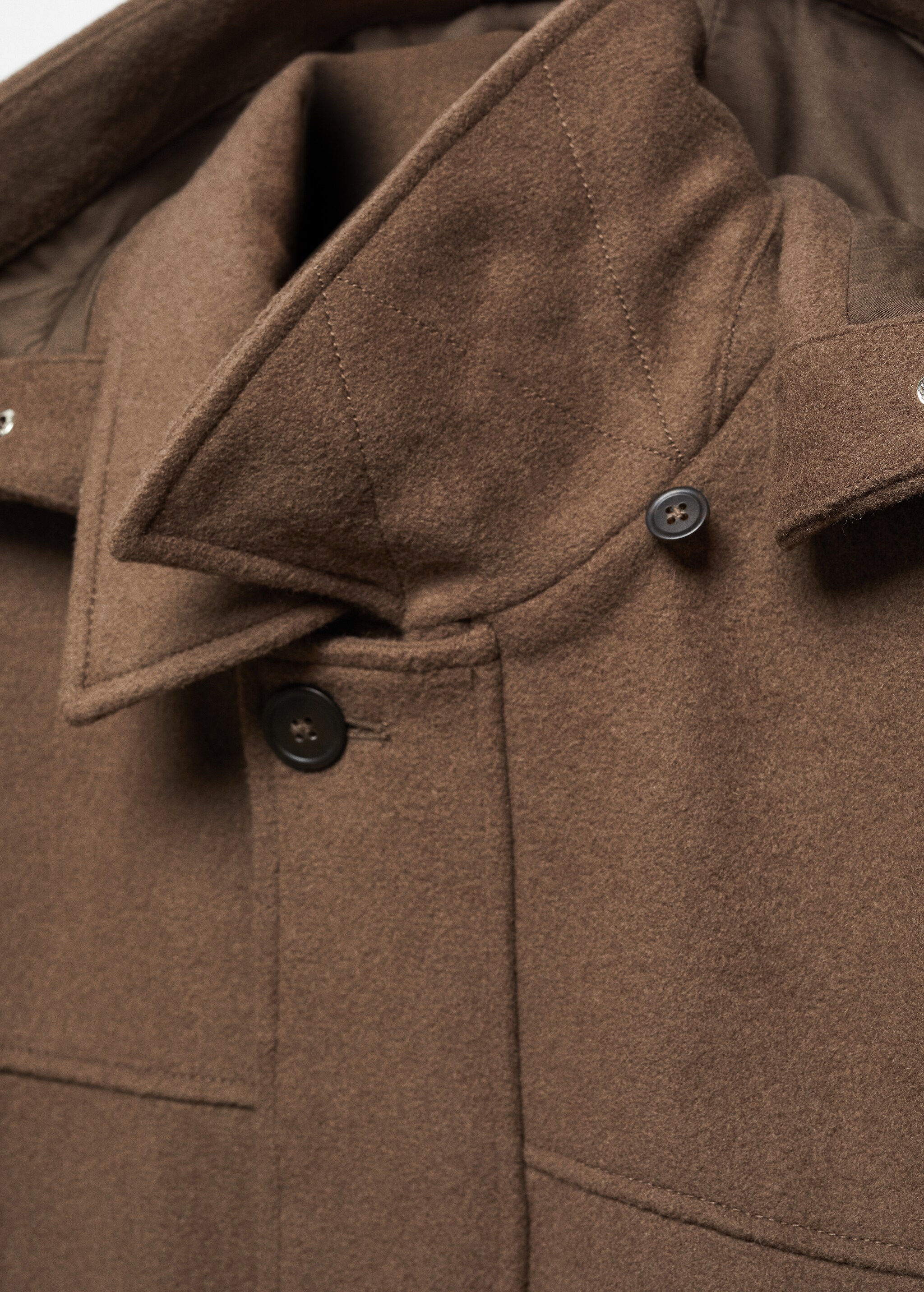 Detachable hood wool coat - Details of the article 8