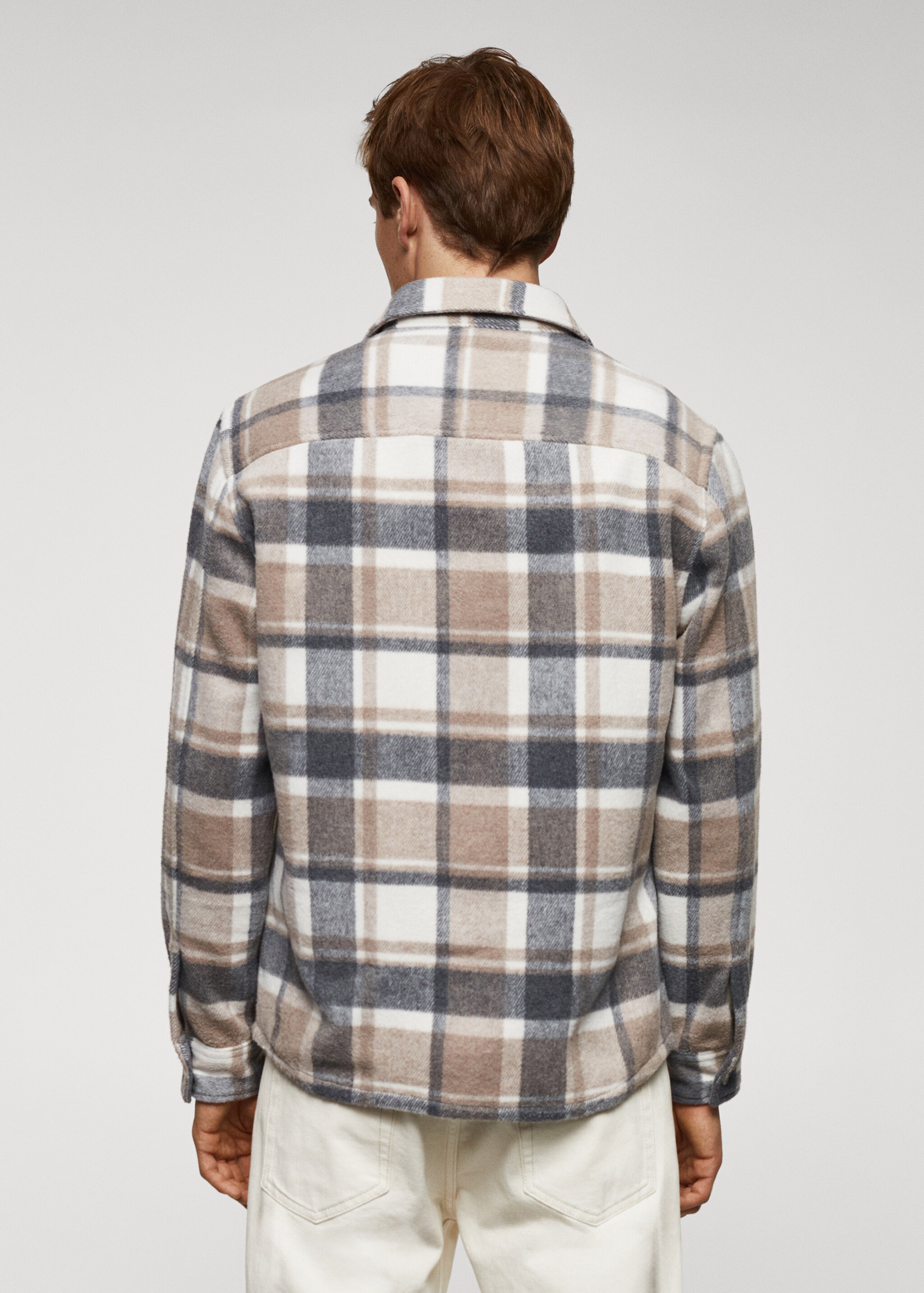 Check wool-blend overshirt - Reverse of the article