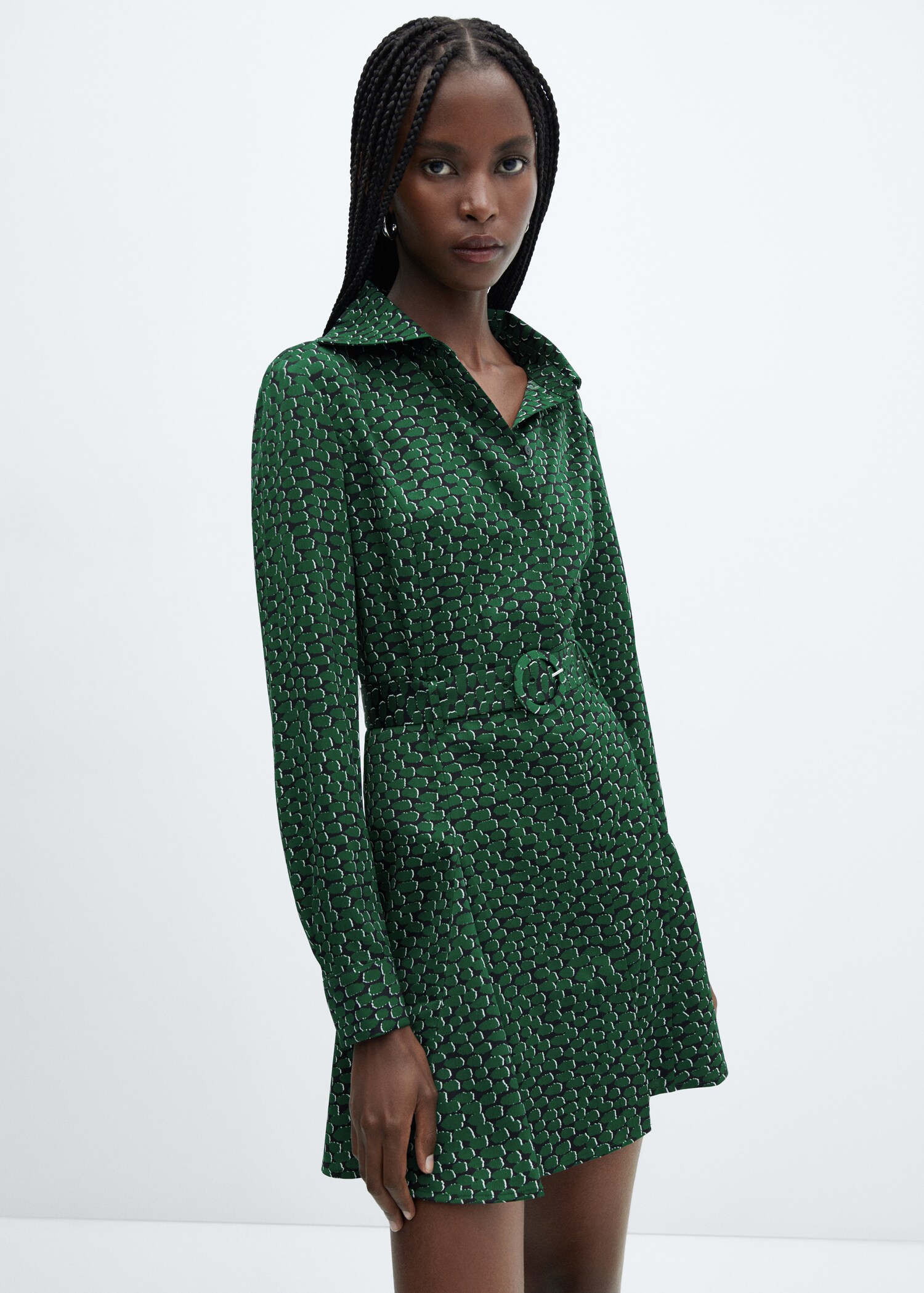 mango printed shirt dress Printed shirt dress