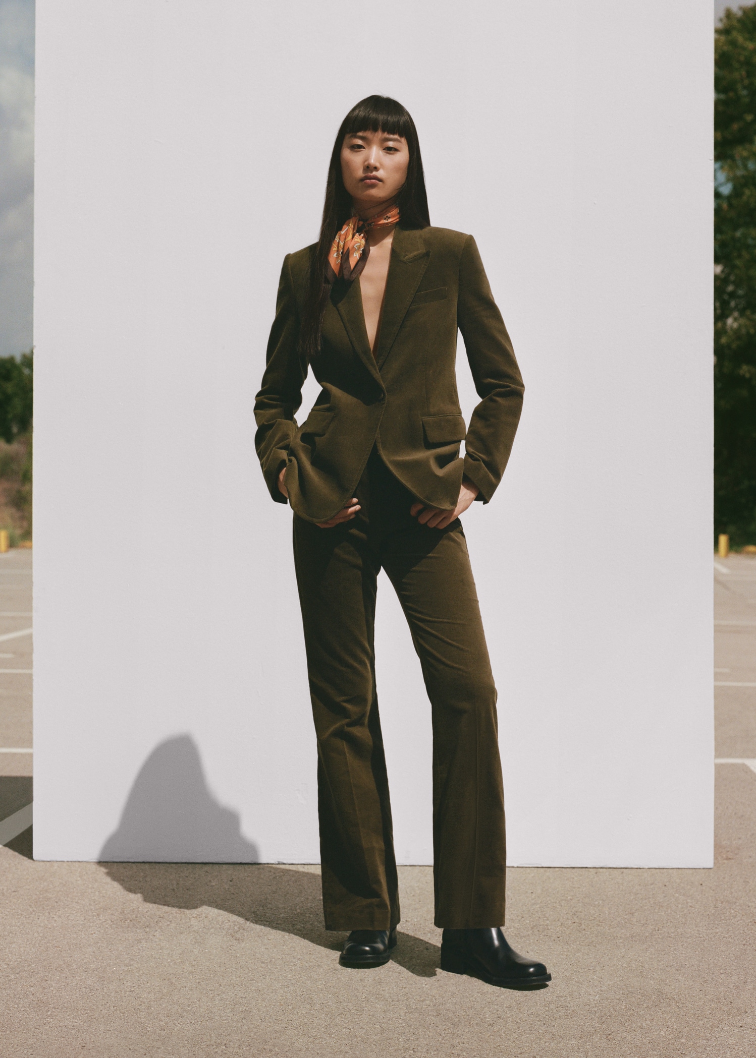 Veste costume velours ras Femme MANGO France (La Réunion)