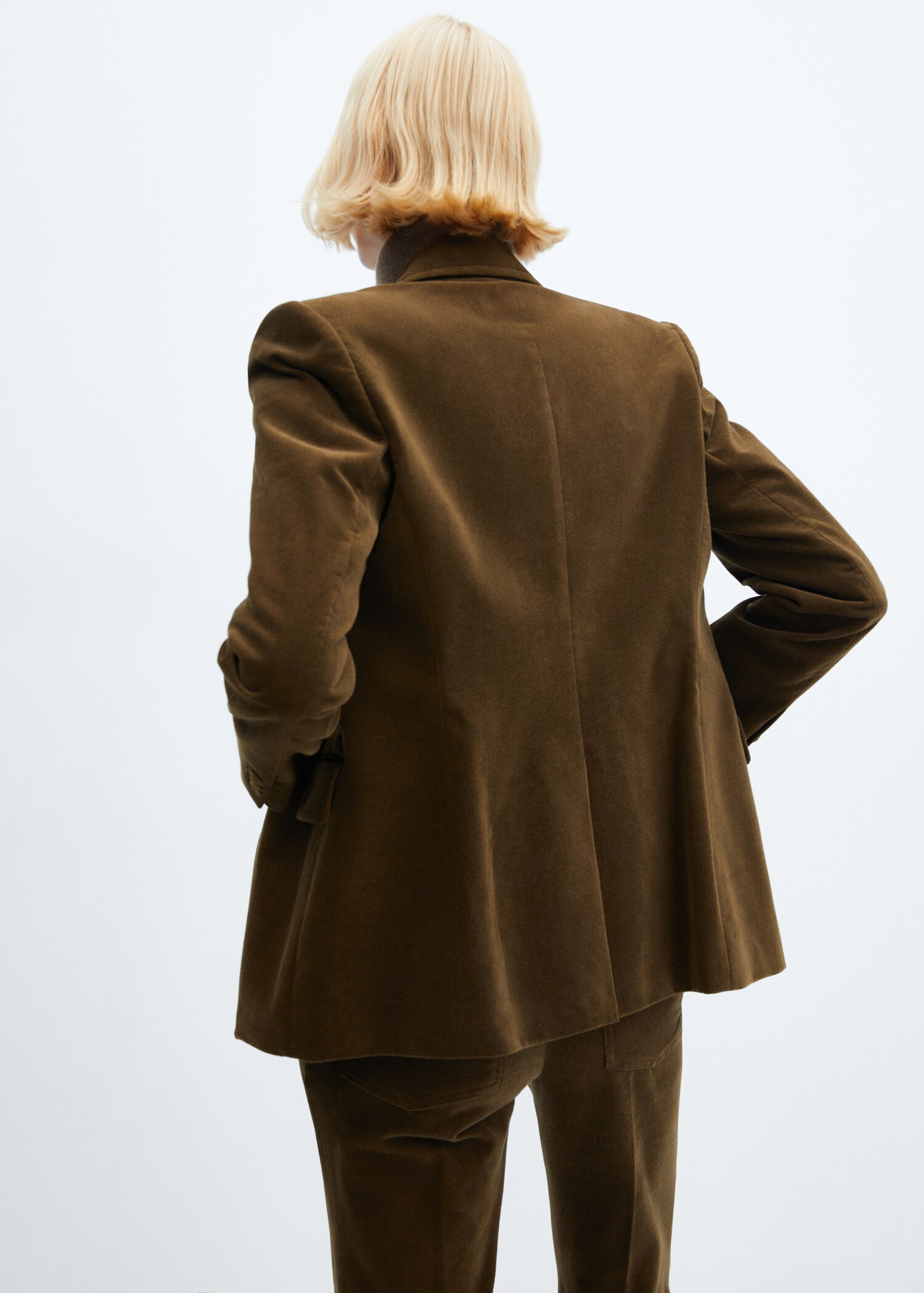 Veste costume velours ras - Verso de l’article