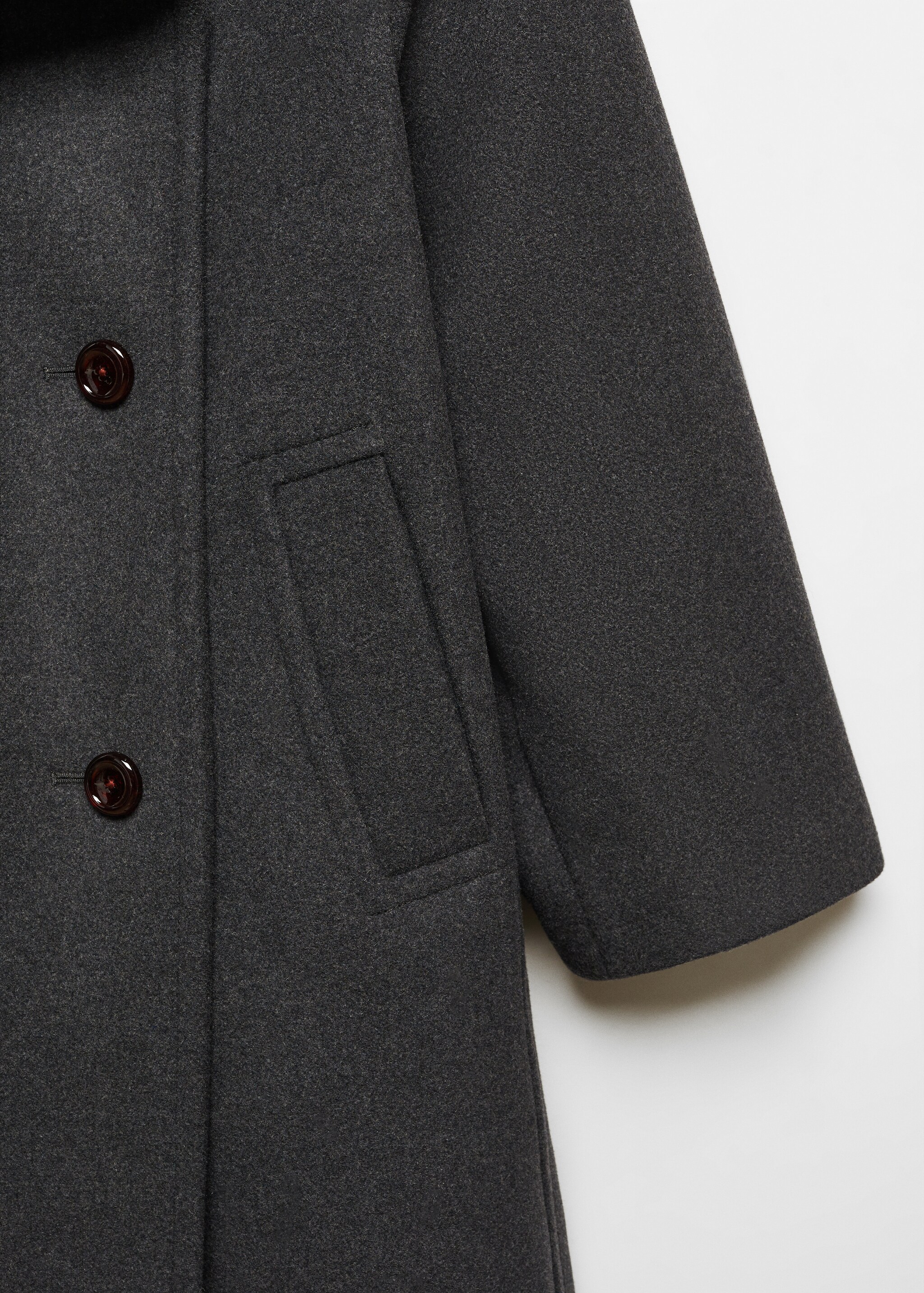 Wide lapel wool-blend coat - Details of the article 8