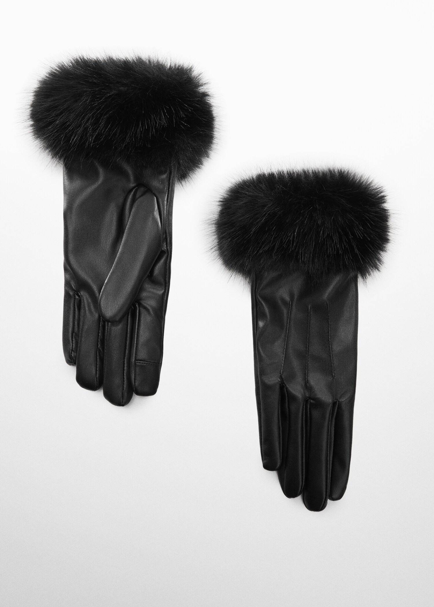Gants combinés fausse fourrure - Article sans modèle