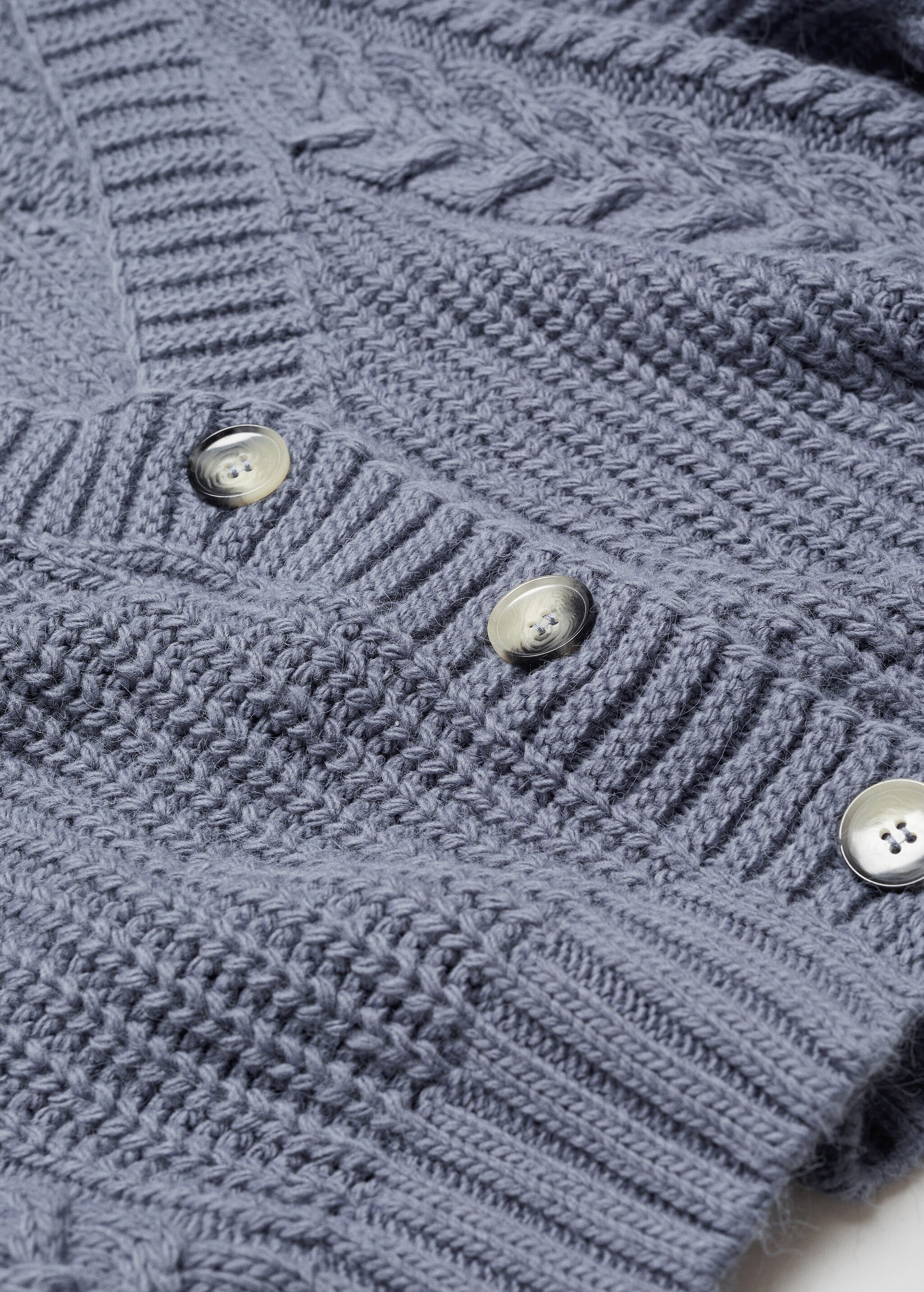 Buttoned knit braided cardigan - Details of the article 8