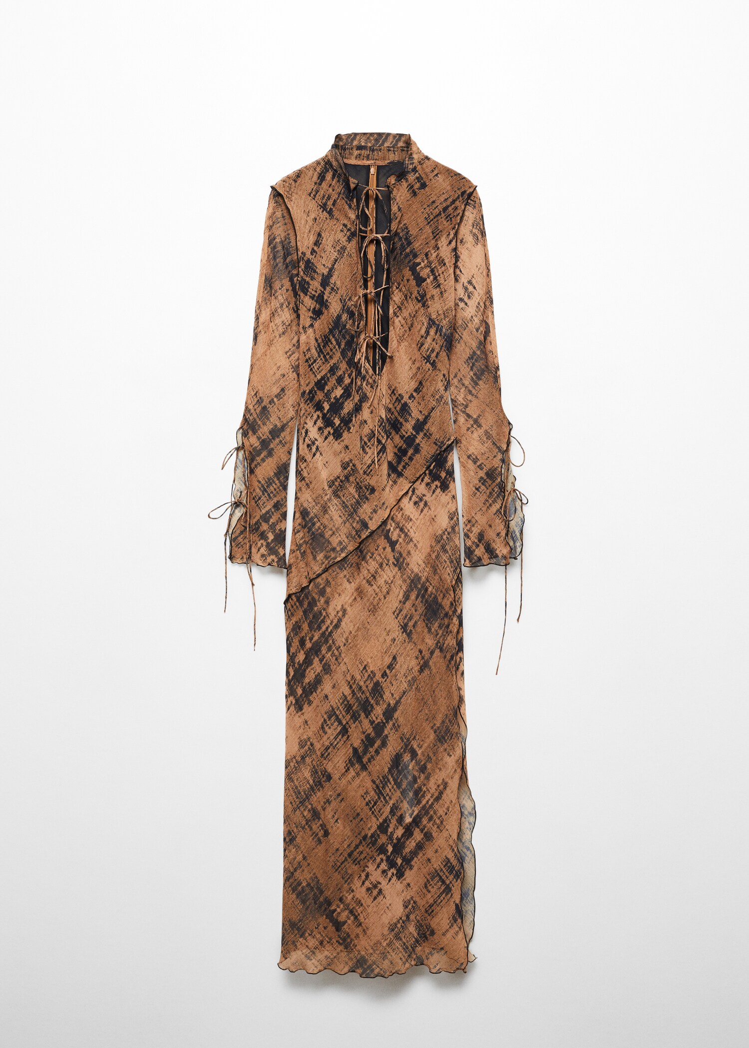 Printed semi-transparent dress - Article without model