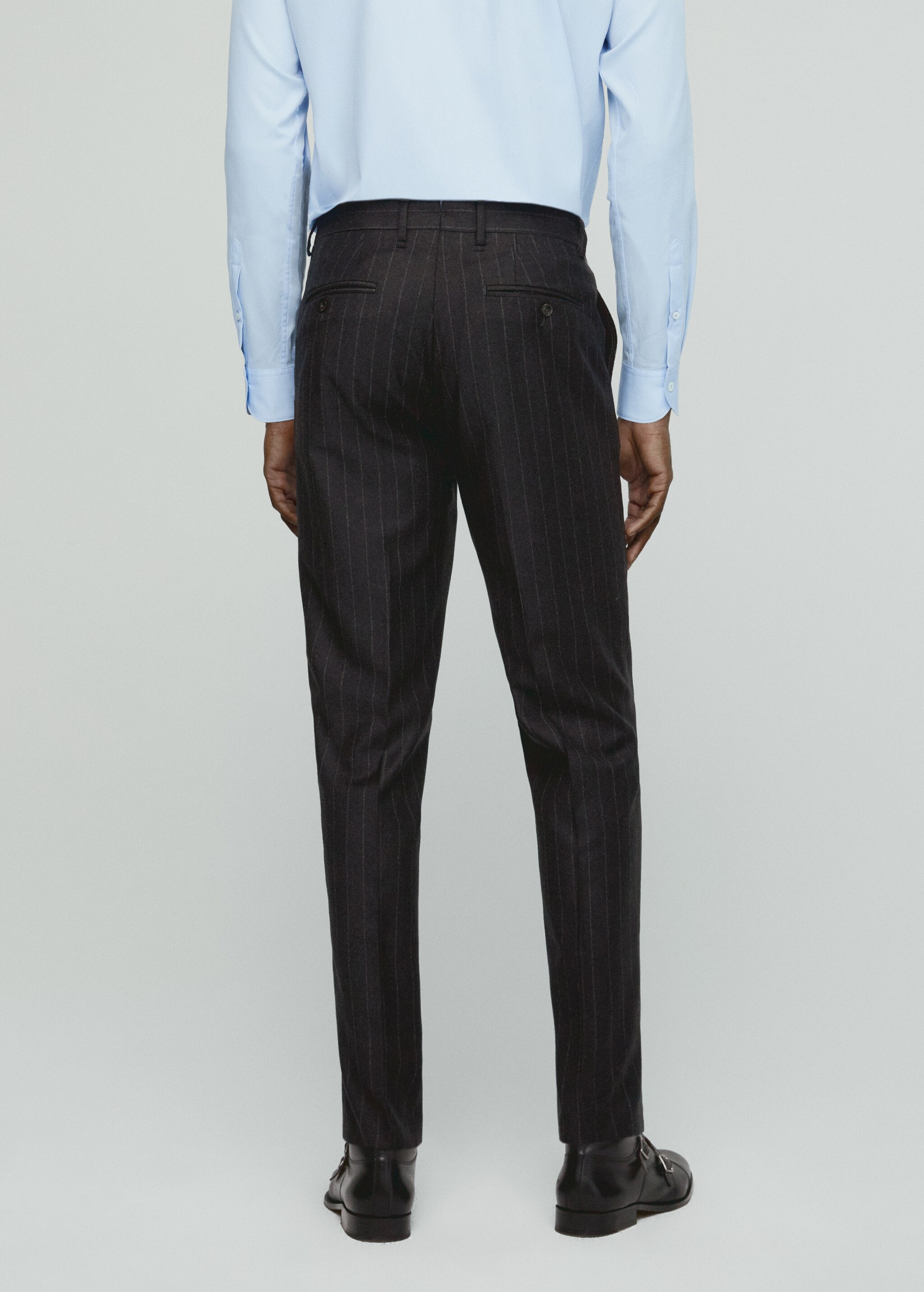 Virgin wool suit trousers - Reverse of the article
