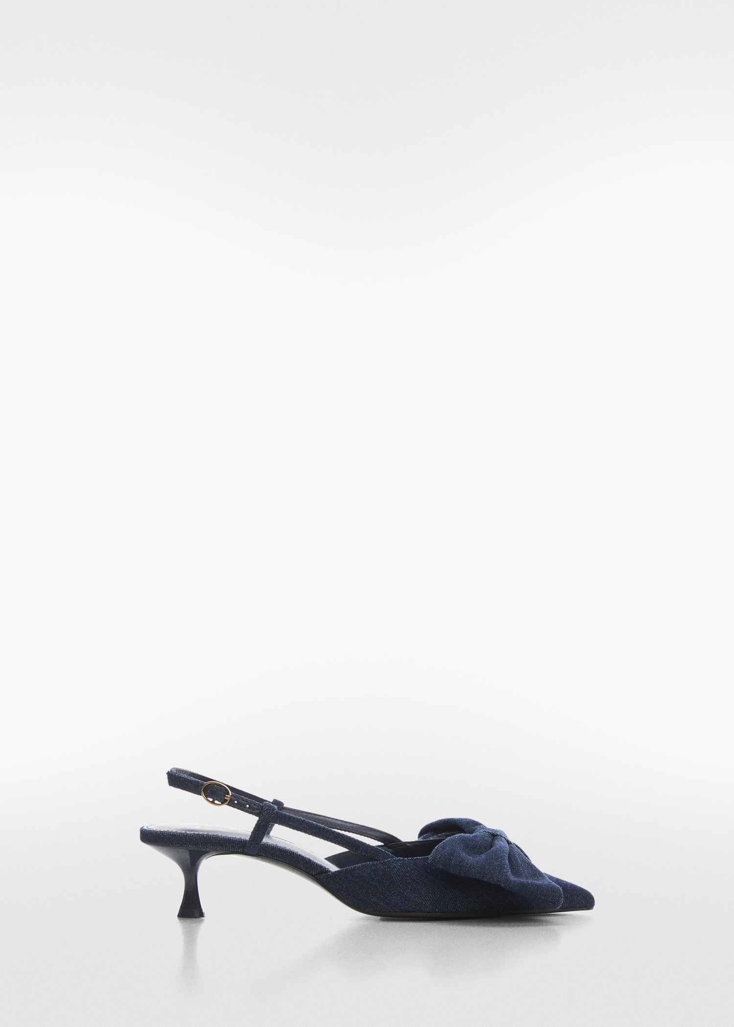 Bow-heeled denim shoes Women MANGO Montenegro