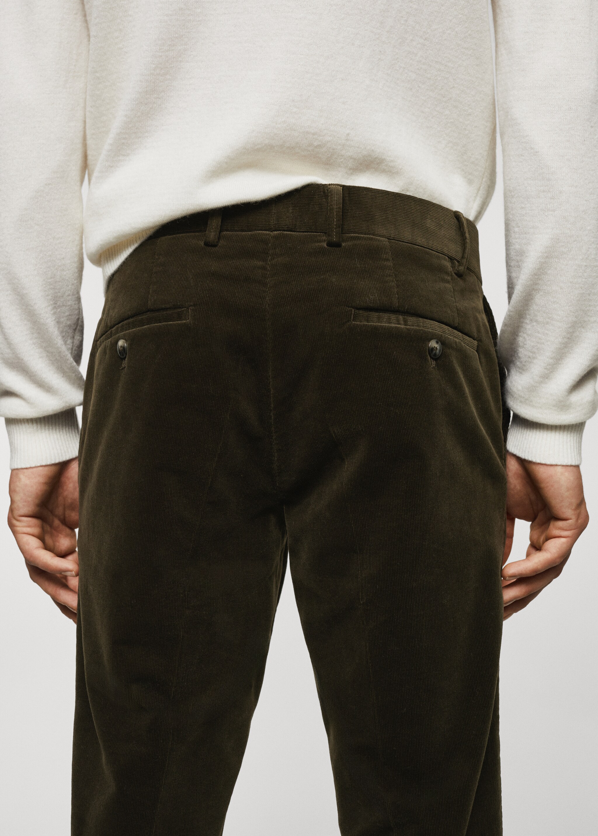 Pantalon slim-fit velours milleraies - Details of the article 4