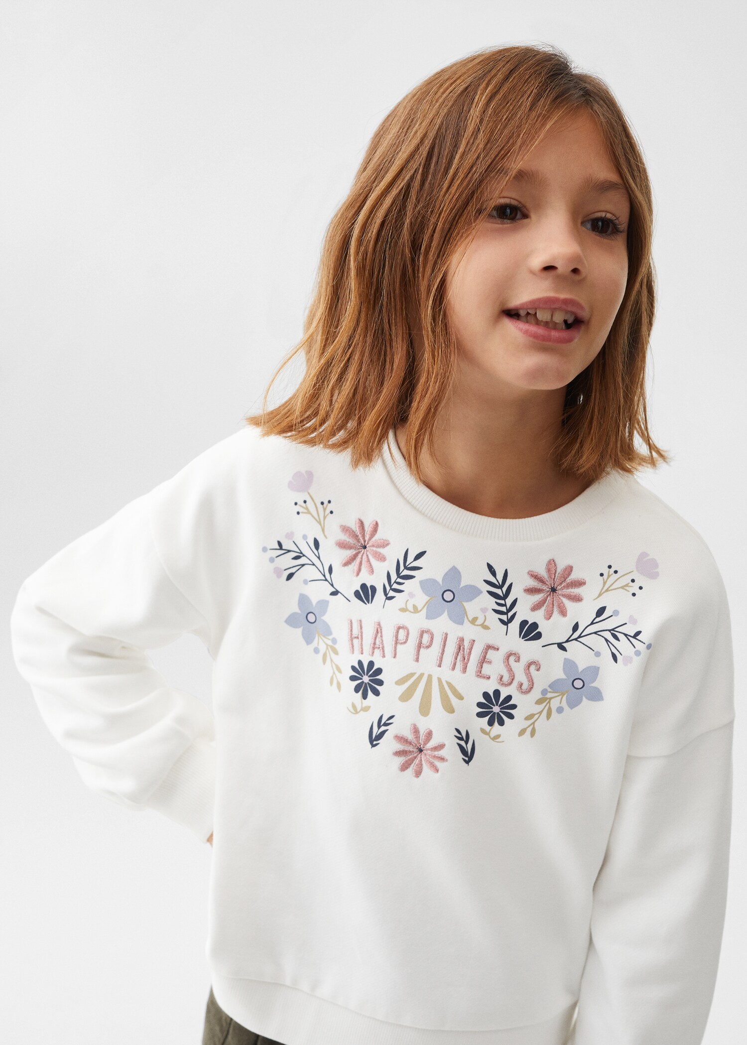 Embroidered printed hoodie - Details of the article 1