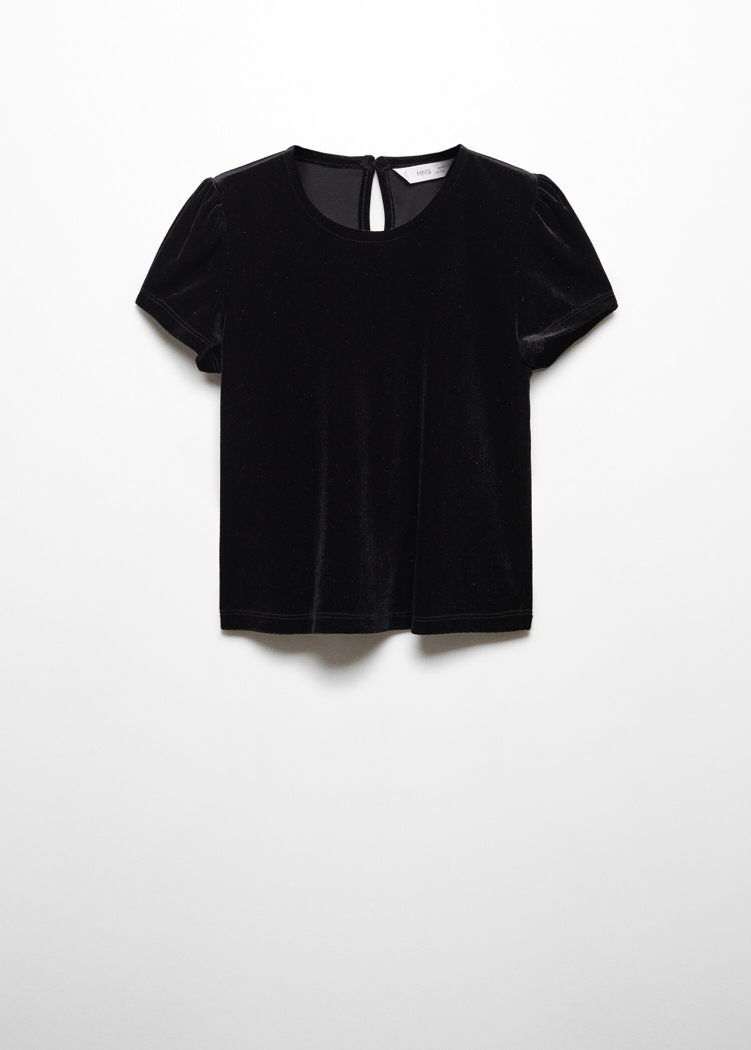 T-shirt beludru lengan puff - Barang tanpa model