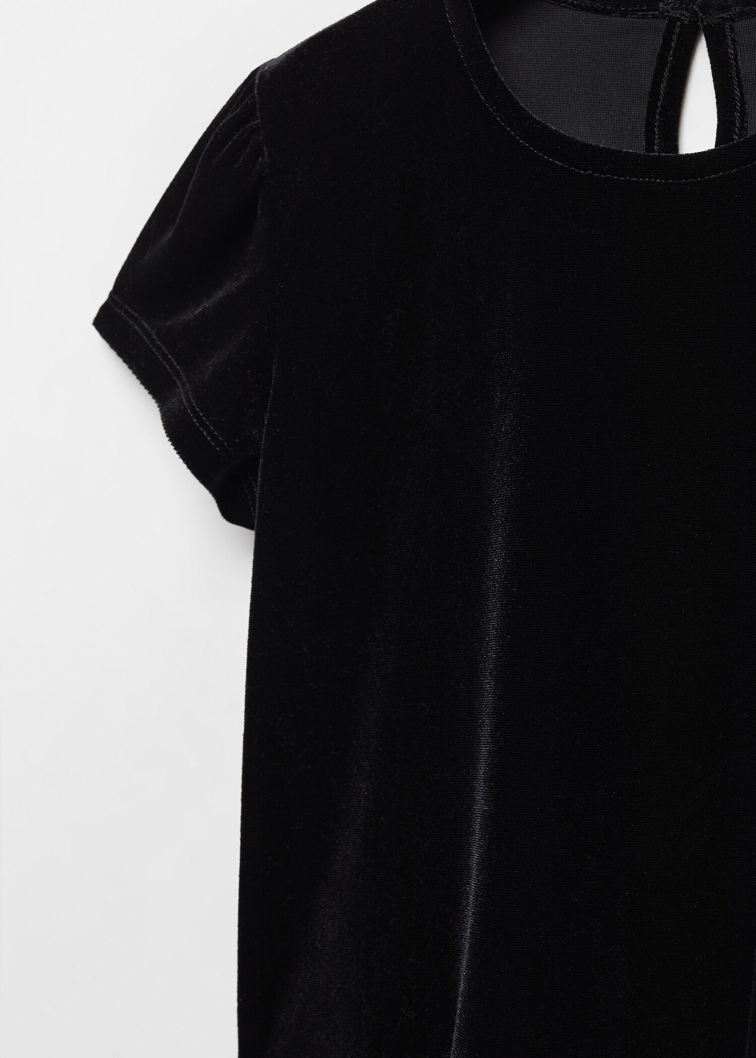 T-shirt beludru lengan puff - Rincian barang 8