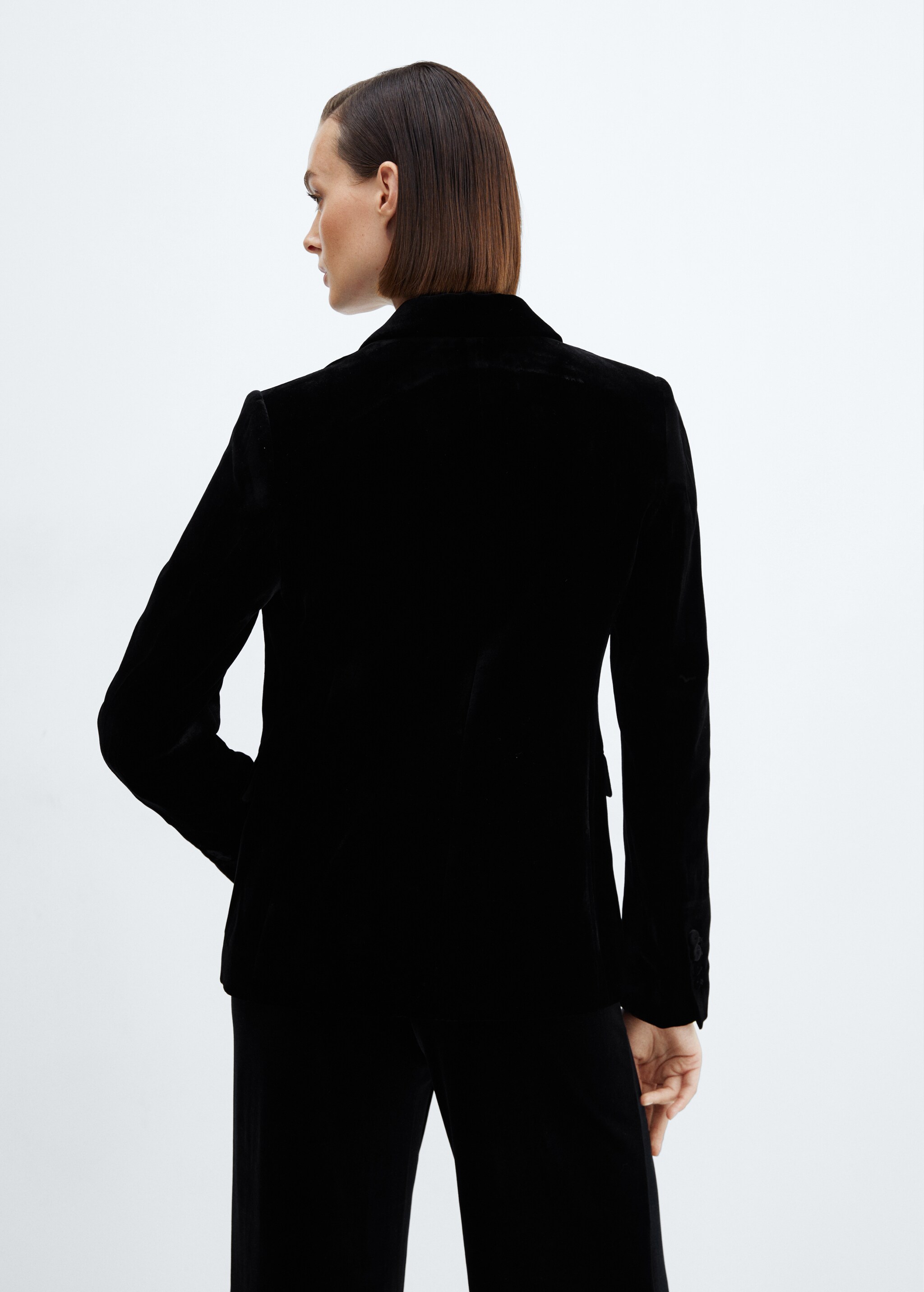 Velvet suit blazer - Reverse of the article